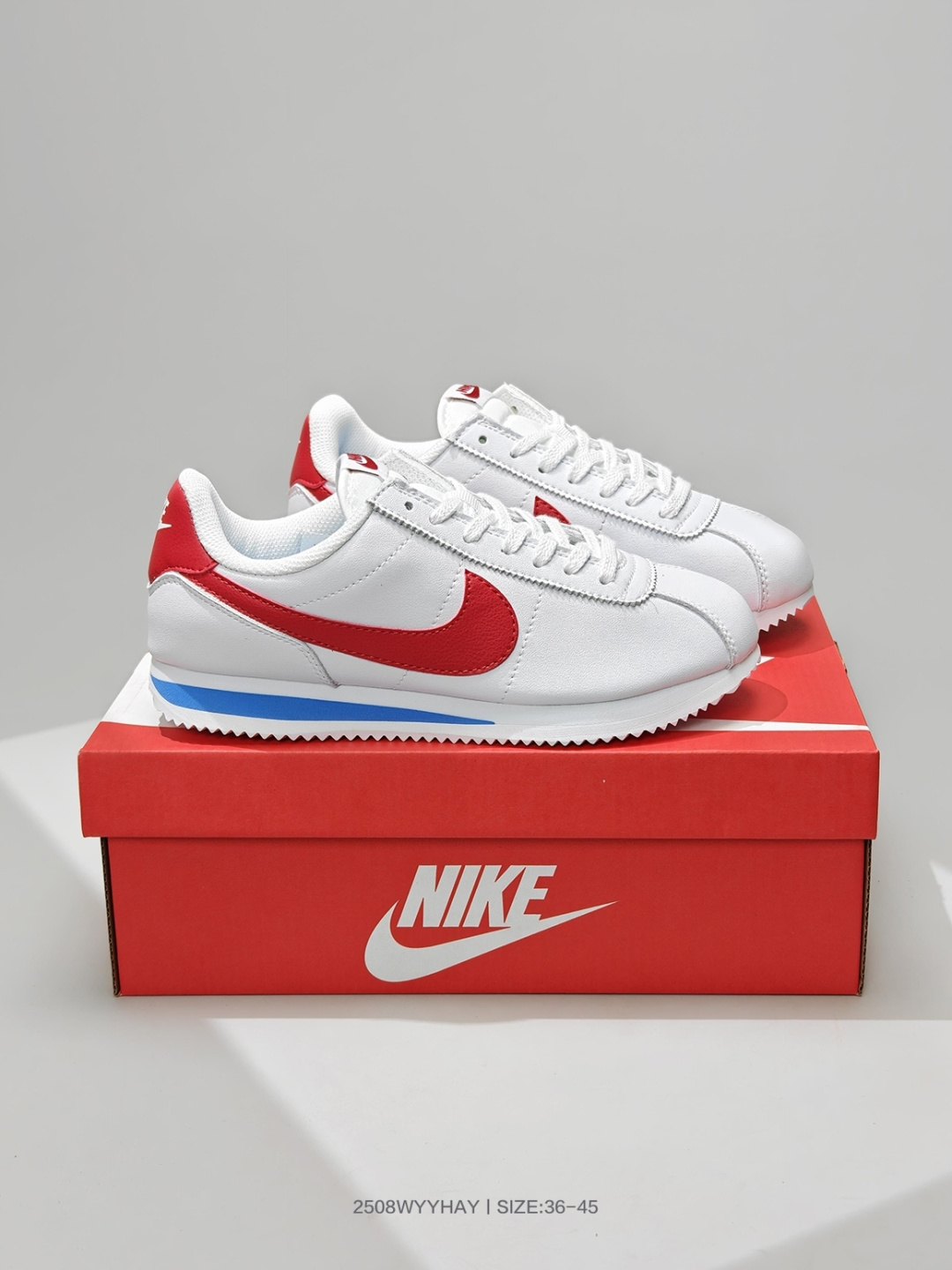 🈴💰100
耐克Nike Classic Cortez Leather 阿甘复古初代皮革慢跑鞋 DM4044 108

码数：36 37 38 39 40 41 42 43 44 45
编号：2508WYYHAY