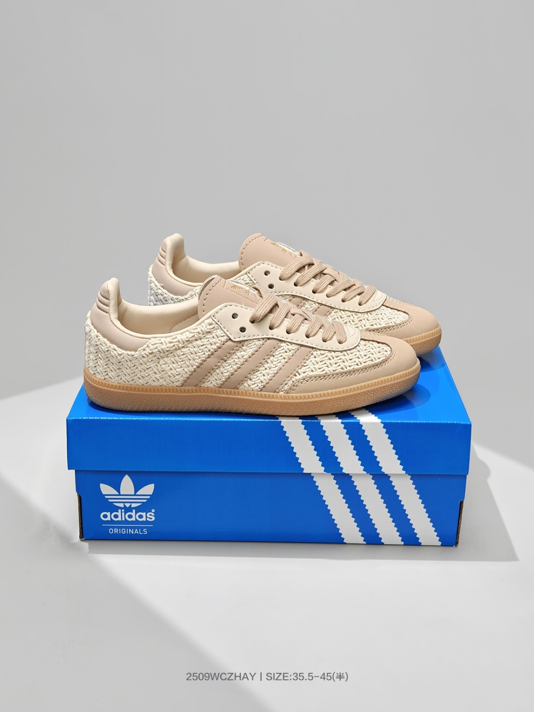 阿迪达斯Addis Original Samba OG 复古单品编织系列复古桑巴板鞋 JR9446 编号:2509WCZHAY