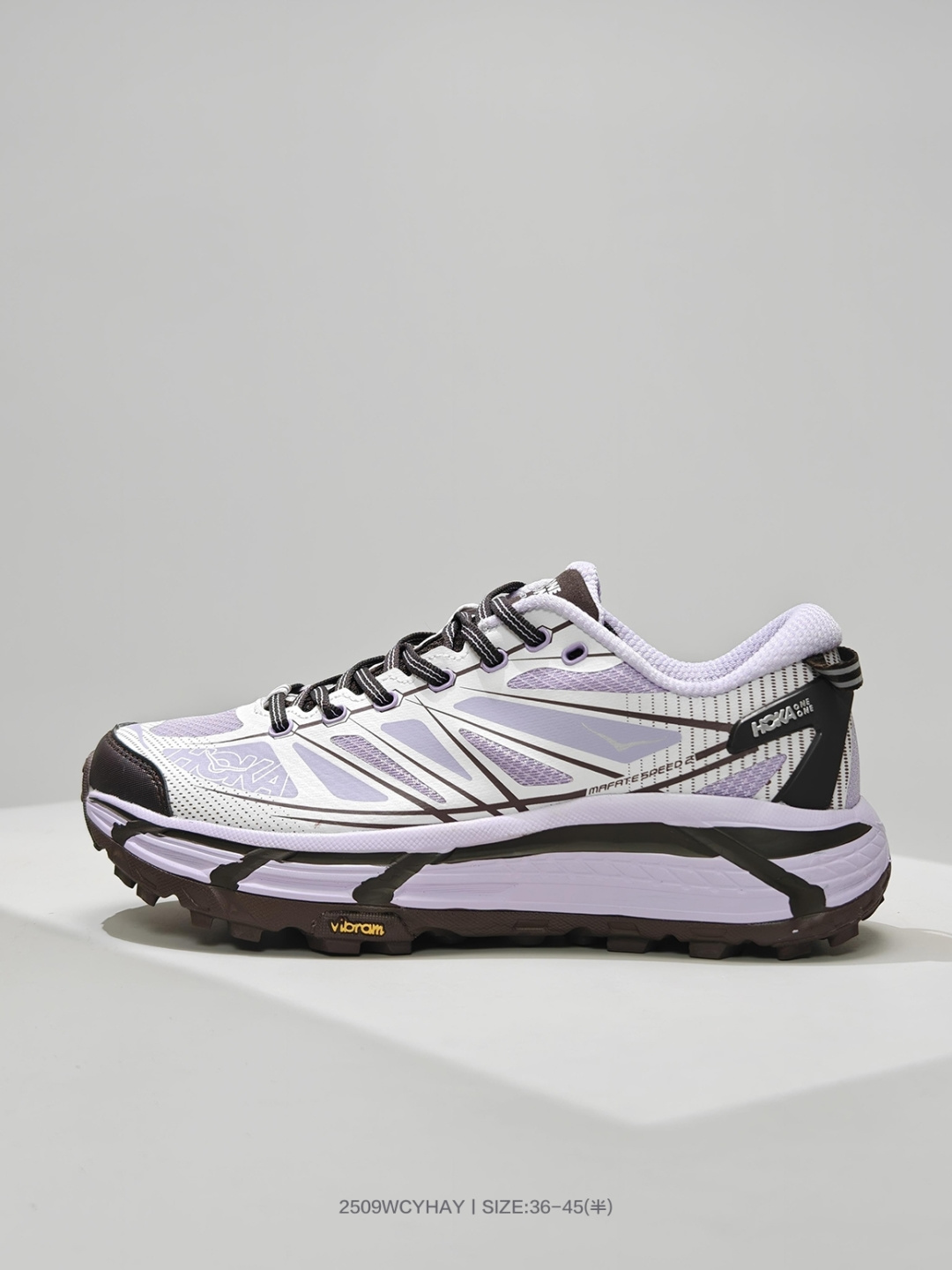 Hoka Mafate Speed 2 超轻厚底轻量山地跑步鞋 原装轻量化材料Fresh Foam 超轻量中底全部用料过3C认证 滚动平衡科技减少33%能量消耗 货号: 1126851 ISF 编号:2509WCYHAY