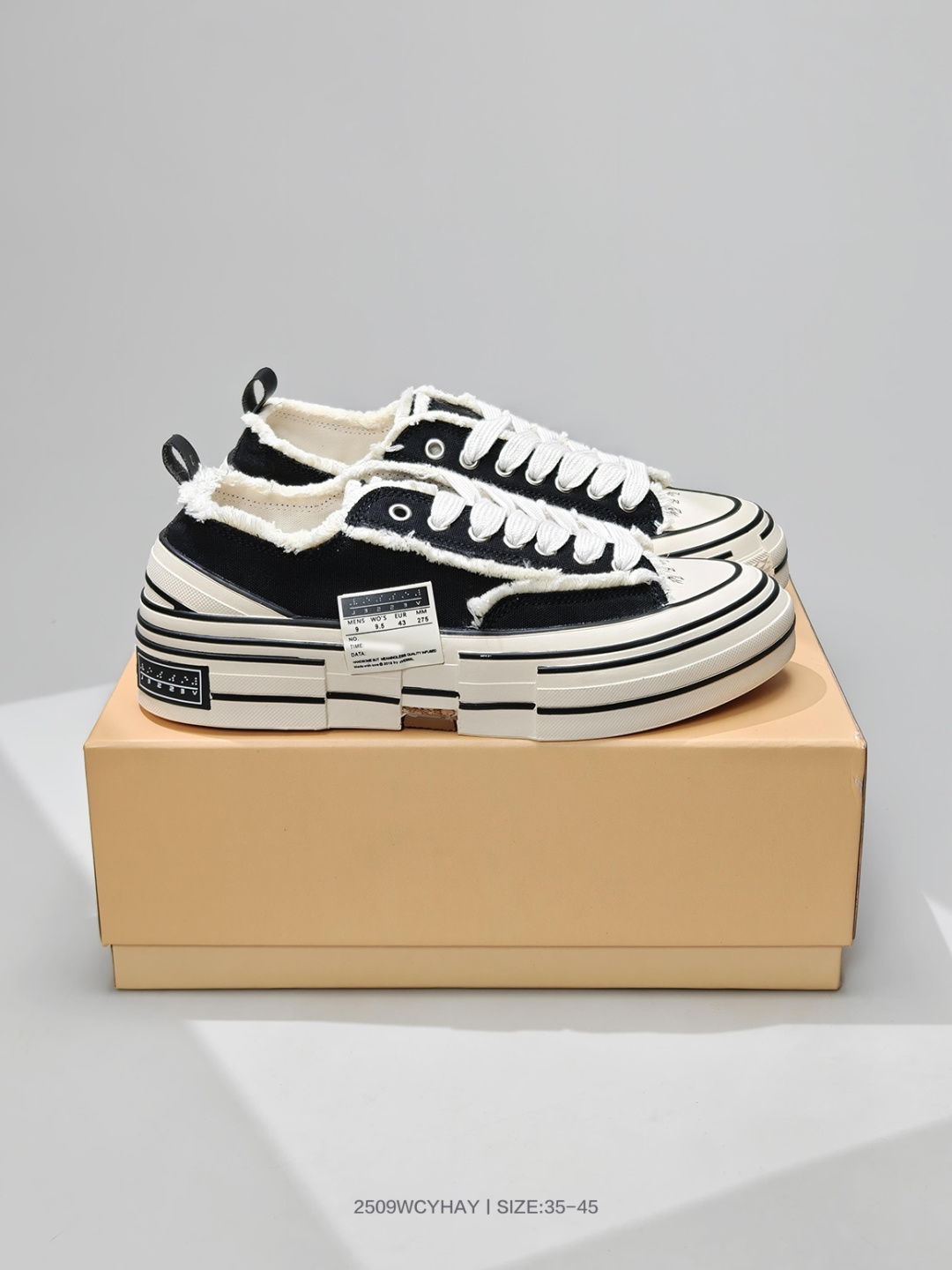 🈴放店💰130
❗️明星都穿它 "SMILENCE"隐藏款!!吴建豪个人主理潮流品牌xVESSEL G.O.P. 2.0 MARSHMALLOW Lows 2.0棉花糖开口笑系列解构重叠厚底软木低帮百搭增高帆布硫化板鞋
码数:35 36 37 38 39 40 41 42 43 44 45
编号:2509WCYHAY