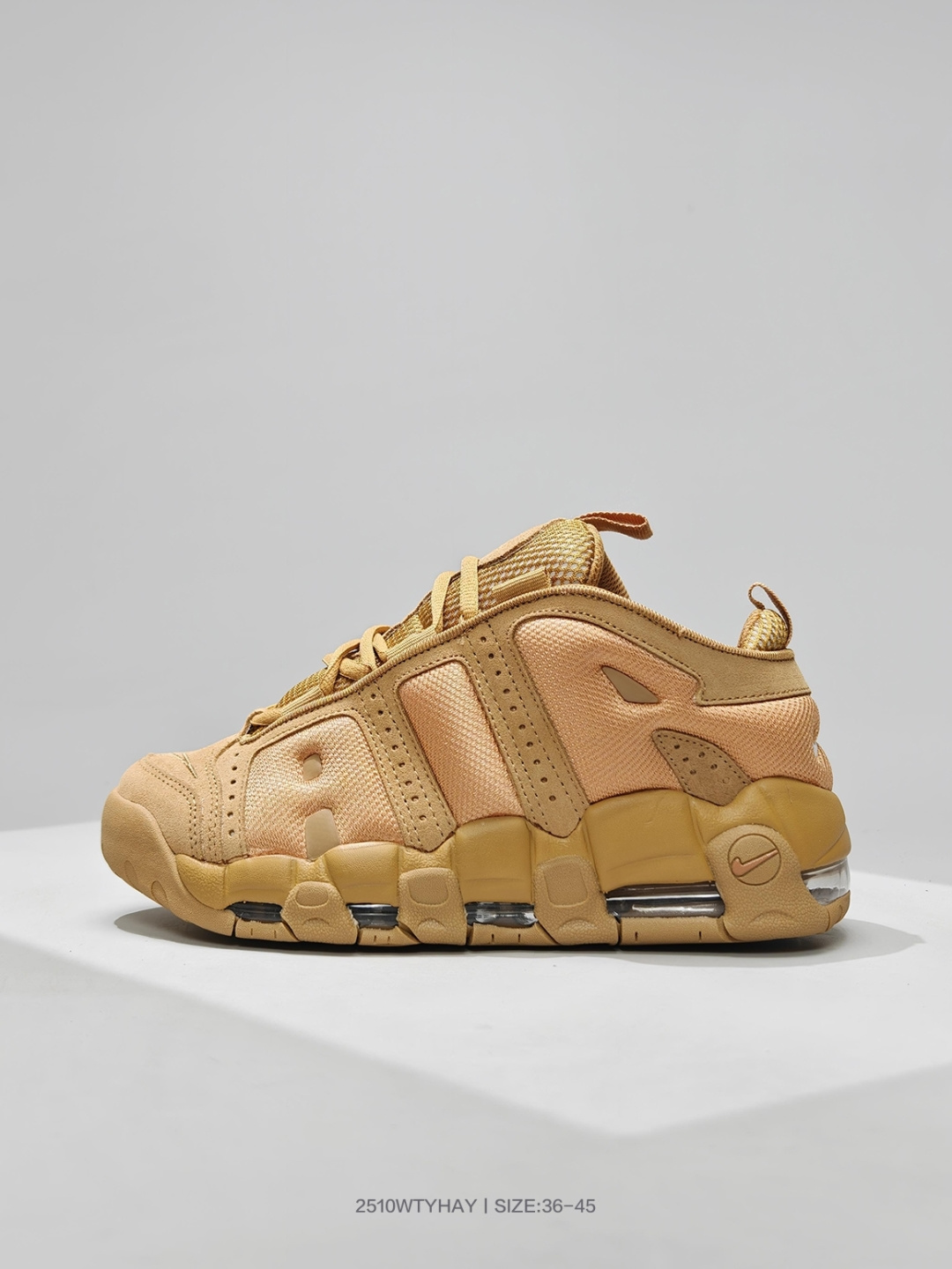 Nike/耐克 男女鞋采用硬牛巴磨砂革鞋面材质,全掌真气垫模具,可视全掌透明中底气垫❗耐克Nike Air More Uptempo 皮蓬系列经典高街百搭休闲运动文化篮球鞋 IM6649 700 编号:2510WTYHAY