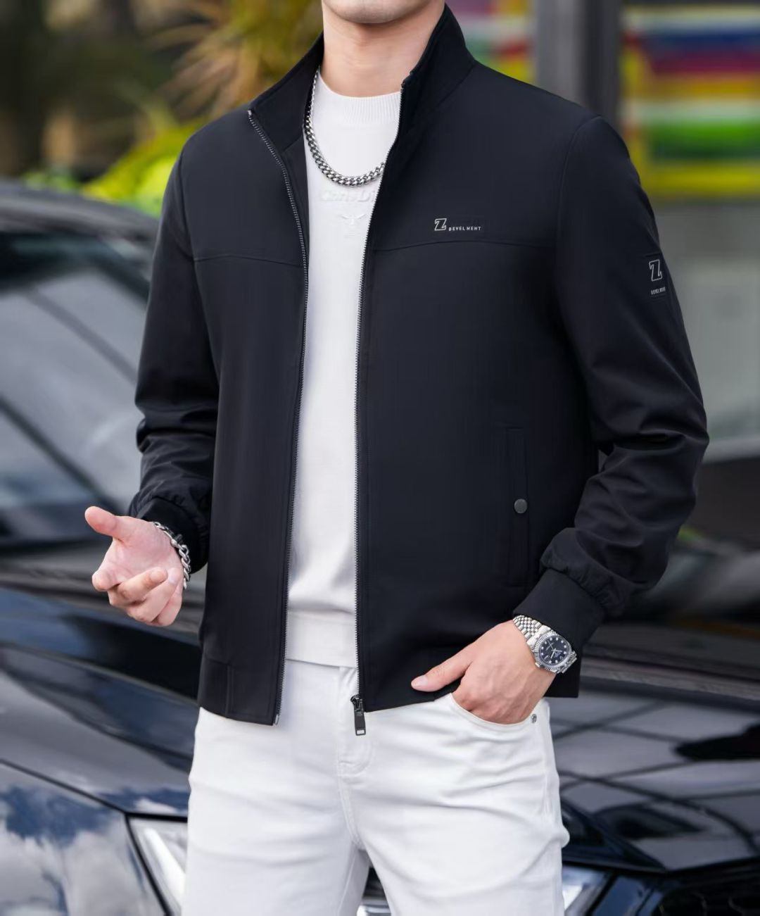 NO:537371,Zenia's new casual and fashionable jacket for autumn and winter counter, super avant-garde design style, brand logo heavy industry embellishment design, delicate and comfortable, very light and not easy to wrinkle. Multiple craftsmanship The overall design is quite visual, the upper body is casual and stylish, with a certain degree of clarity, absolutely recommended at the most cutting-edge temperament of fashion, a must-have for urban casual. Size M-3XL, zegna, jackets & coats, jackets & coats, alexander wang19860909杰尼亚 秋冬专柜新款休闲时尚夹克外套 超前卫设计风格 品牌logo重工点缀设计 细腻舒适 穿着非常轻便不易起皱.多重重工艺 整体的设计颇具视觉感,上身休闲有型,有一定的挺括度,绝对走在时尚最尖端的气质感推荐,都市休闲必备.尺码 M-3XL,,zegna,jackets & coats,jackets & coats,alexander wang,Men's clothing