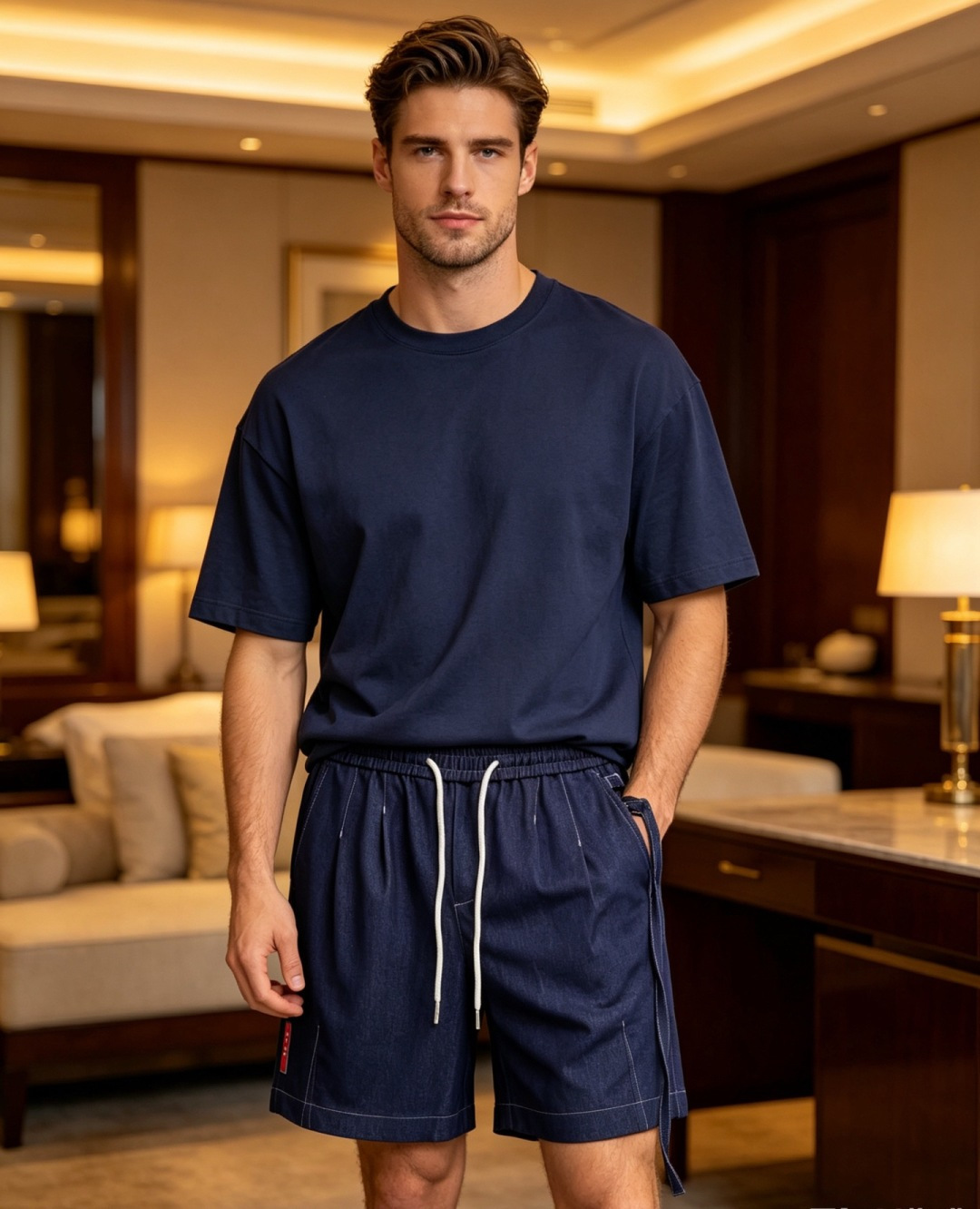 NO:841207,PRADA 26ss new summer men's casual work shorts, advanced custom-made summer special technical quick-drying breathable fabric, high breathability and comfort, impeccable details, customized development of accessories, what you see is what you get, reflecting high quality. It feels delicate and soft!  Three-dimensional cutting, simple and fashionable, and the upper body shape is awesome!  Size M-4XL,,prada,prada,shorts,19860909PRADA 普拉达 26ss夏季新款男士休闲工装短裤 高级定制夏季专用科技速干透气面料 透气舒适度高,细节无可挑剔,辅料定制开发,所见即所得,体现高品质.手感细腻柔软！立体裁剪,简单时尚,上身版型超赞！码数M-4XL,,prada,prada,shorts,,Men's clothing