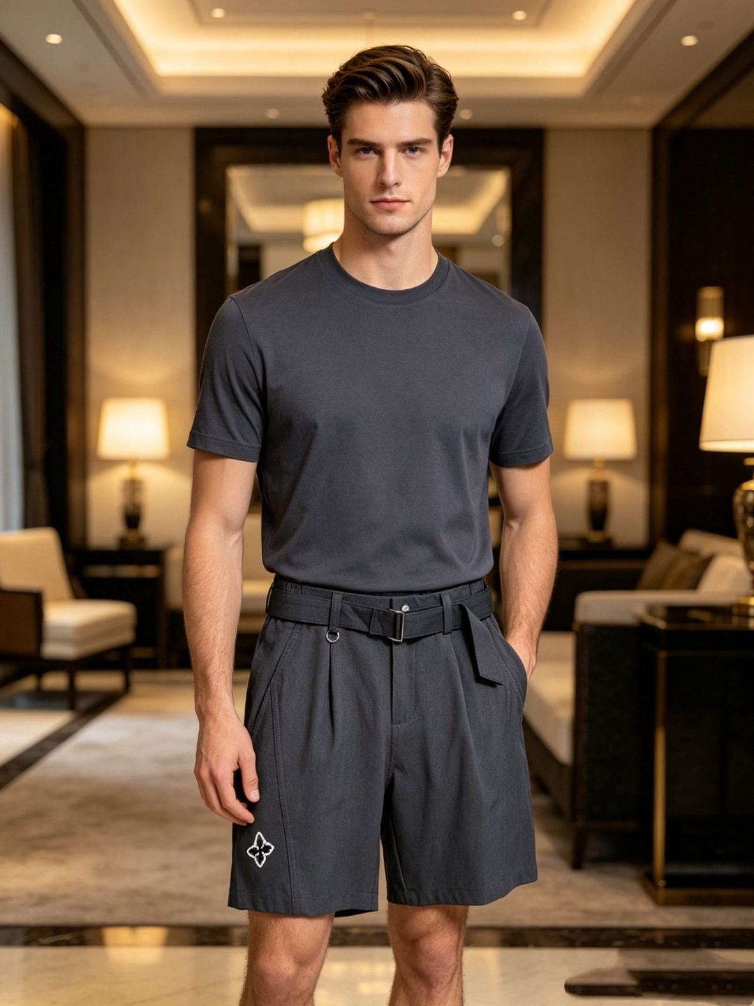 NO:841232,LV 26ss new summer men's casual work shorts, advanced custom-made summer special technical quick-drying breathable fabric, high breathability and comfort, impeccable details, customized development of accessories, what you see is what you get, reflecting high quality. It feels delicate and soft!  Three-dimensional cutting, simple and fashionable, and the upper body shape is awesome!  Size M-4XL,,louis vuitton,shorts,19860909LV 26ss夏季新款男士休闲工装短裤 高级定制夏季专用科技速干透气面料 透气舒适度高,细节无可挑剔,辅料定制开发,所见即所得,体现高品质.手感细腻柔软！立体裁剪,简单时尚,上身版型超赞！码数M-4XL,,louis vuitton,shorts,,Men's clothing