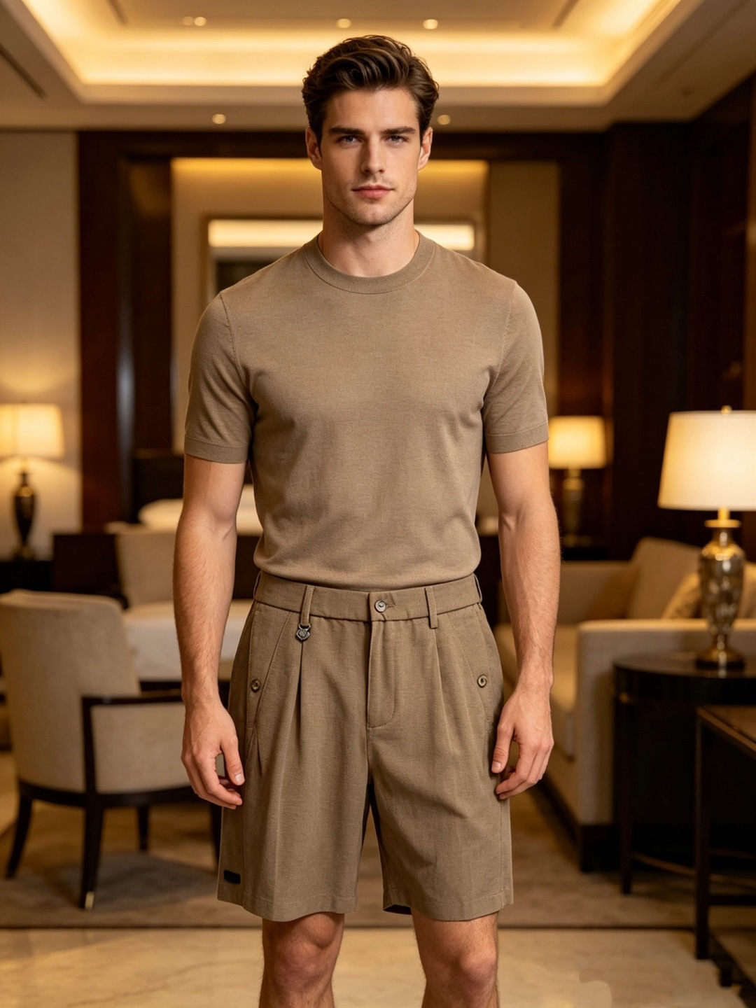 NO:841237,Lss new summer men's casual work shorts, advanced custom-made summer-specific technical quick-drying breathable fabrics, with high breathability and comfort, impeccable details, customized development of accessories, what you see is what you get, reflecting high quality. It feels delicate and soft!  Three-dimensional cutting, simple and fashionable, and the upper body shape is awesome!  Size M-4XL,,shorts,19860909Lss夏季新款男士休闲工装短裤 高级定制夏季专用科技速干透气面料 透气舒适度高,细节无可挑剔,辅料定制开发,所见即所得,体现高品质.手感细腻柔软！立体裁剪,简单时尚,上身版型超赞！码数M-4XL,,shorts,,Men's clothing
