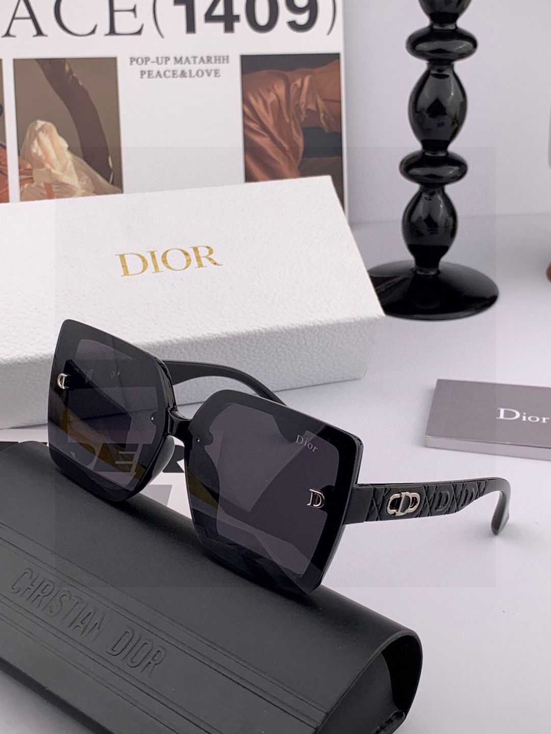 🔺 【DIOR-迪奥】2025开春新款 潮流爆款 时尚方框太阳镜 高品质 佩戴舒适 网红潮款墨镜 型号：