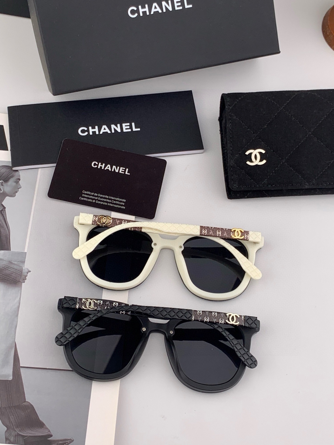 Chanel大框太阳镜墨镜 经典的方框设计，不挑脸型，无论搭配大衣还是连衣裙都非常显气质偏光镜片预防紫外