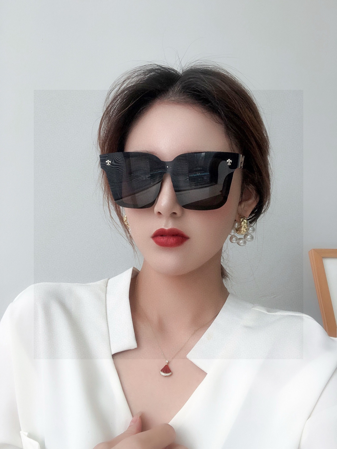 2025最新款，克罗心男女通用款偏光太阳镜（可搭配情侣款）全部颜色返单到货材质：TR，高清连体偏光镜片型