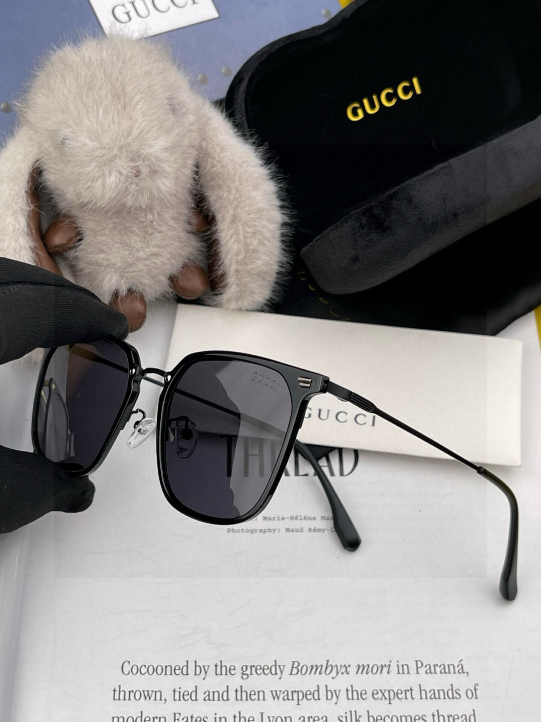 Gucci古奇 新款连体驶驾镜墨镜出行必众备多明星同款 太阳镜 男女太士阳镜飞行 型号：G81937