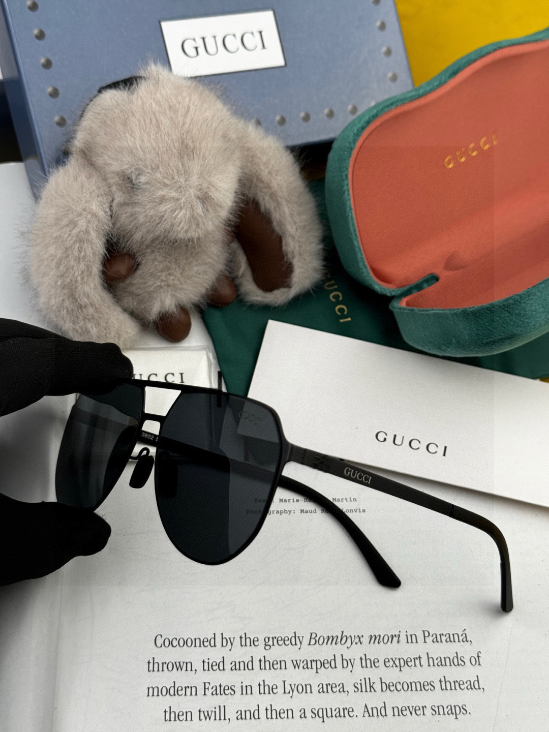 GUCCI 男款炫彩飞行员偏光太阳镜 ❤️材质：高清尼龙加厚卡槽高清偏光镜片 🌹无边框镜架💕颜👍型号：G