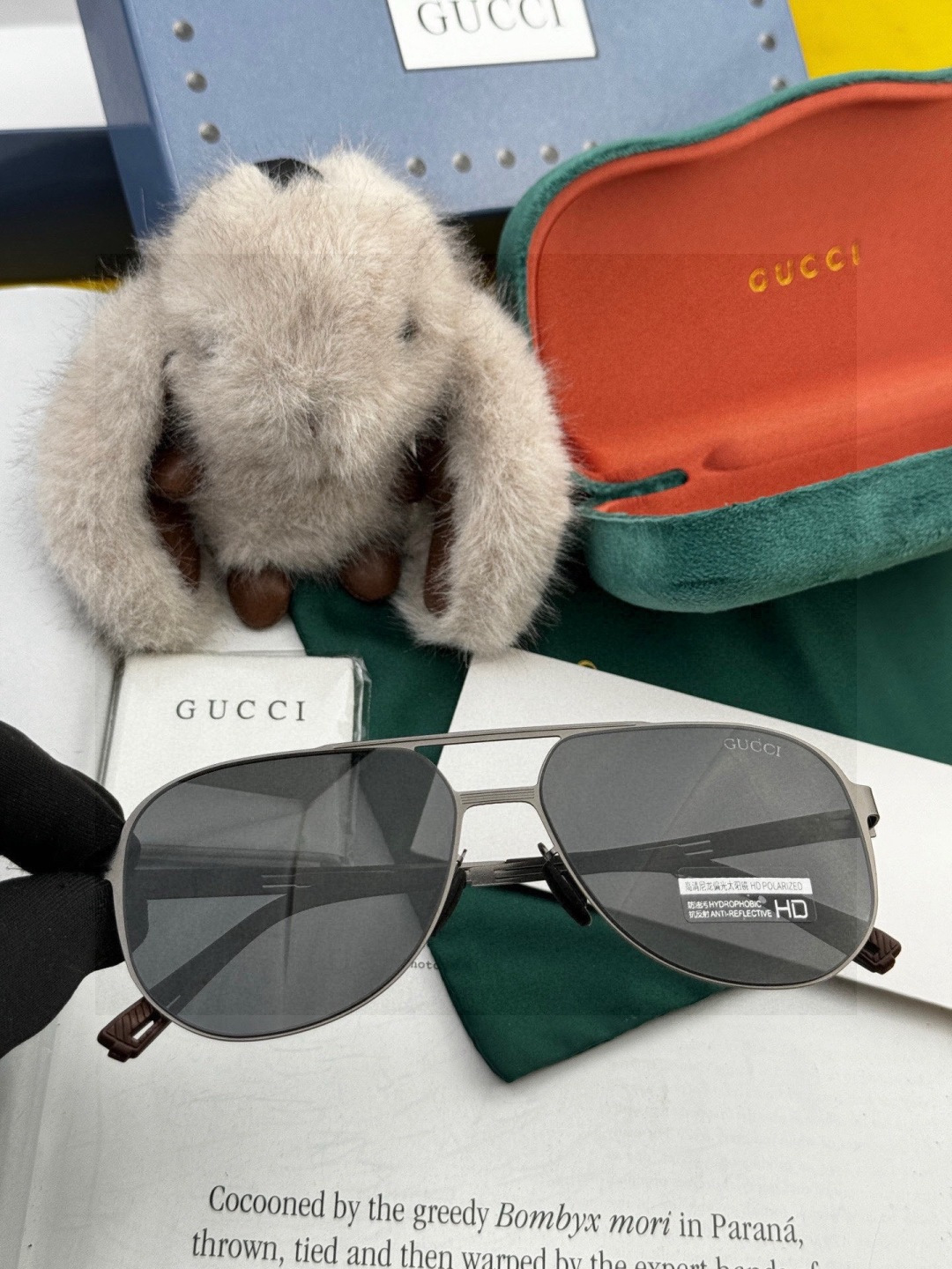 GUCC* 2025 新款男女情侣款太阳iP电镀永不褪色 卖点：超轻超有弹性整幅眼镜无螺丝重要的是压不坏