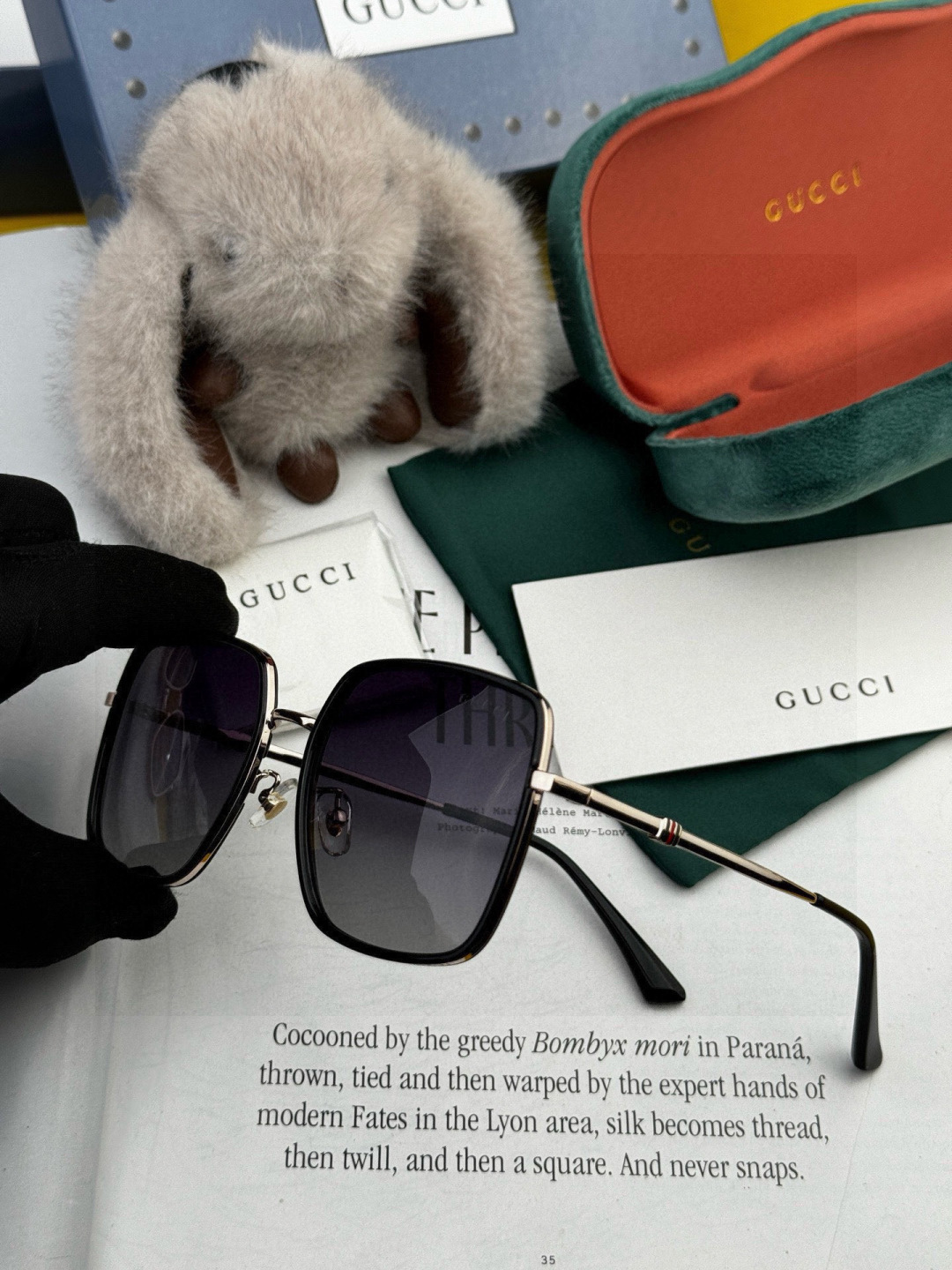 🔺 【GUCCI-偏光太阳镜】2025开春新款 潮流爆款 时尚圆框偏光太阳镜 高品质 佩戴舒适 网红潮款