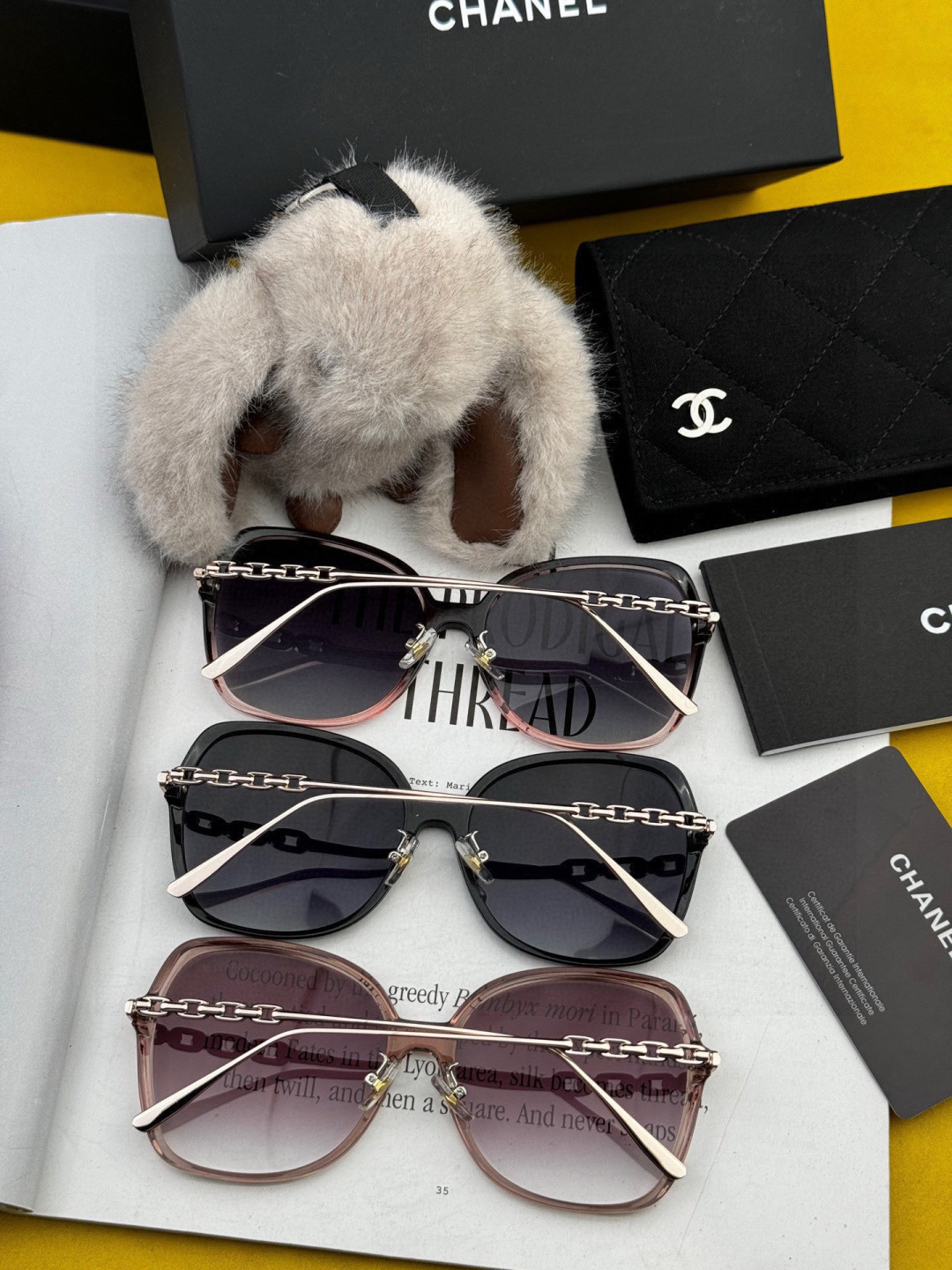【CHANEL】香奈儿 2025新款潮流爆款 时尚方框太阳镜 佩戴舒适 网红潮款墨镜 女士高清加厚偏光太