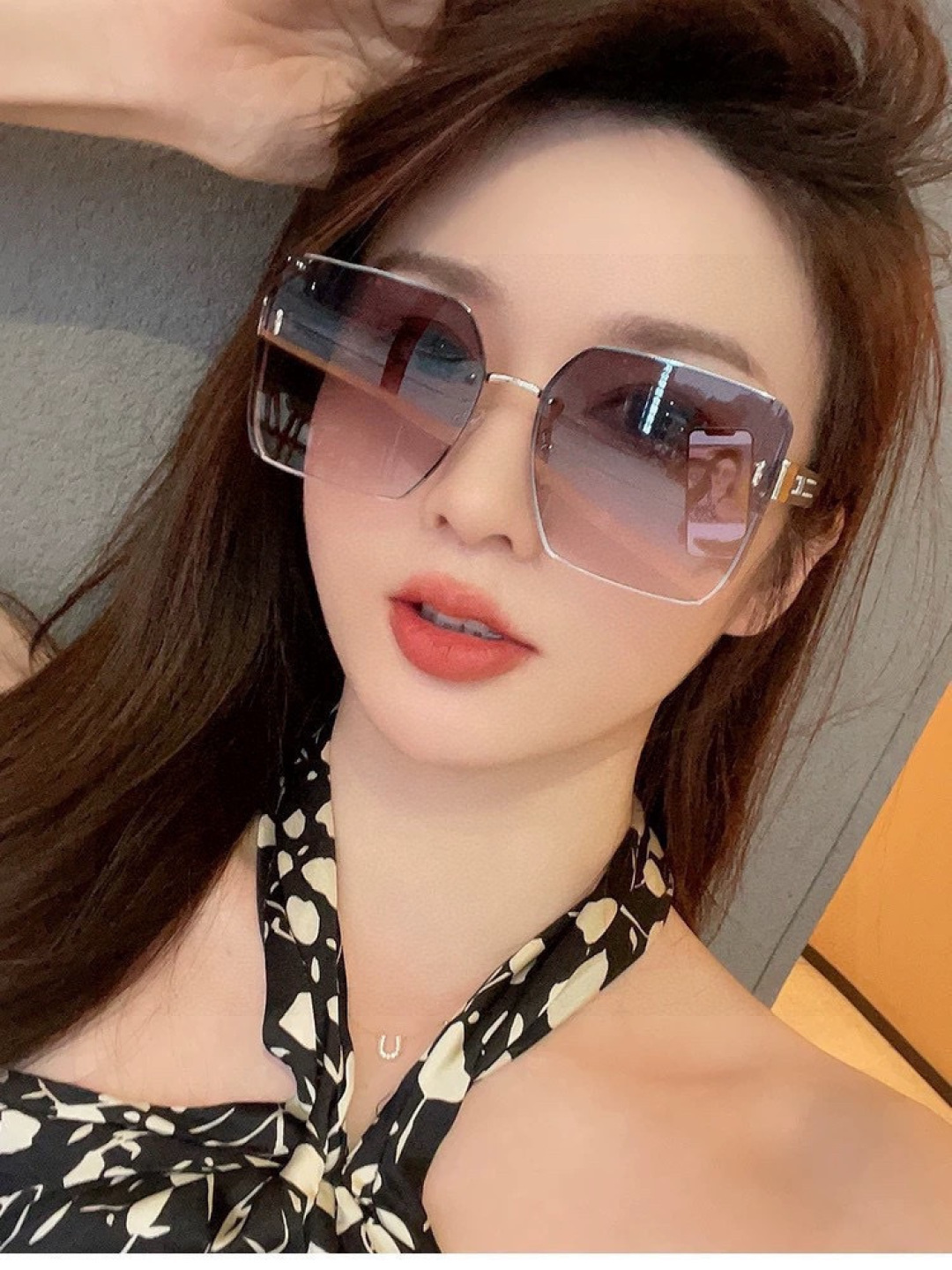 🔺 【DIOR尼龙偏光连体太阳镜】2025开春新款 潮流爆款 时尚方框偏光太阳镜 高品质 佩戴舒适 网红