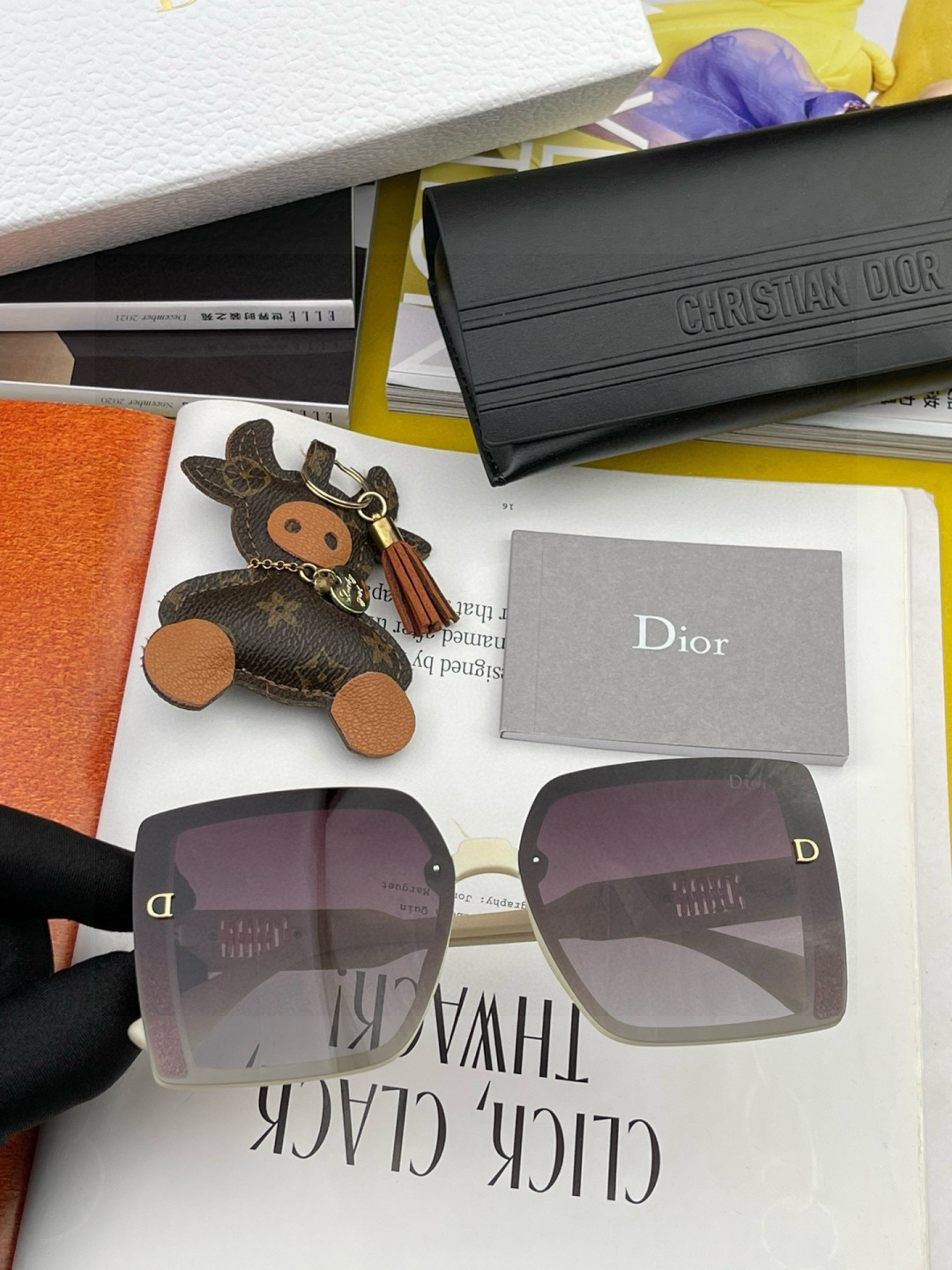 🔺 【DIOR-迪奥】2025开春新款 潮流爆款 时尚方框偏光太阳镜 高品质 佩戴舒适 网红潮款墨镜 型