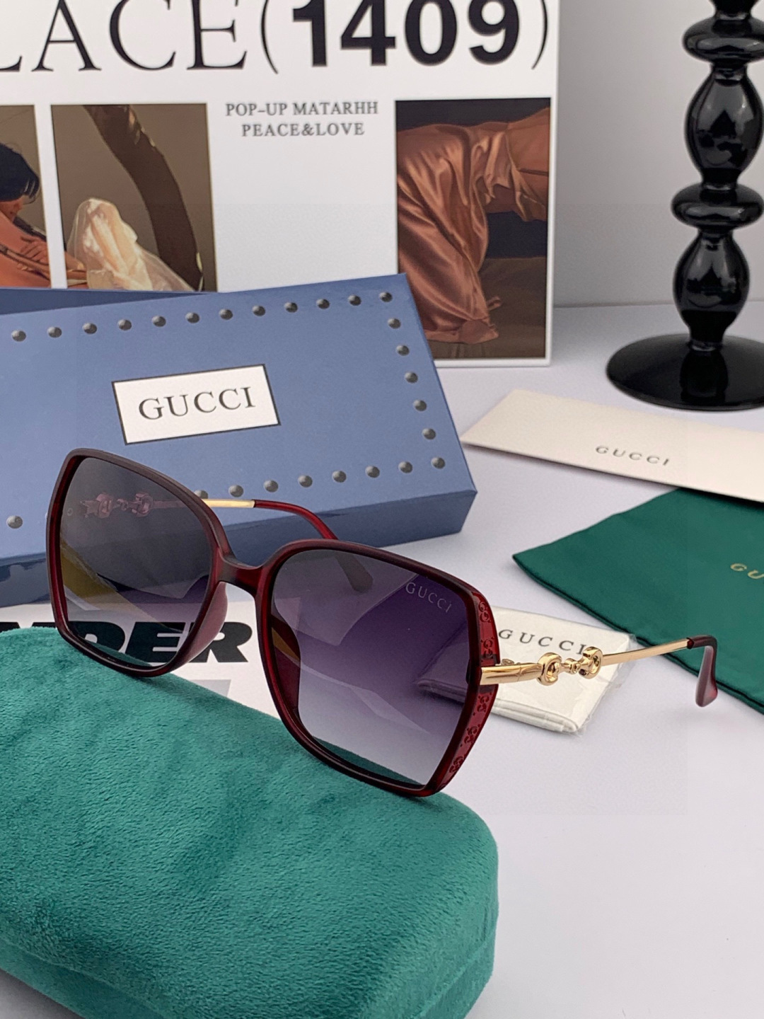 Gucci墨镜2025新款 🔥 方框设计再优雅的同时还能在视觉上修饰脸型，敲显脸小，不挑脸型 复古的马衔