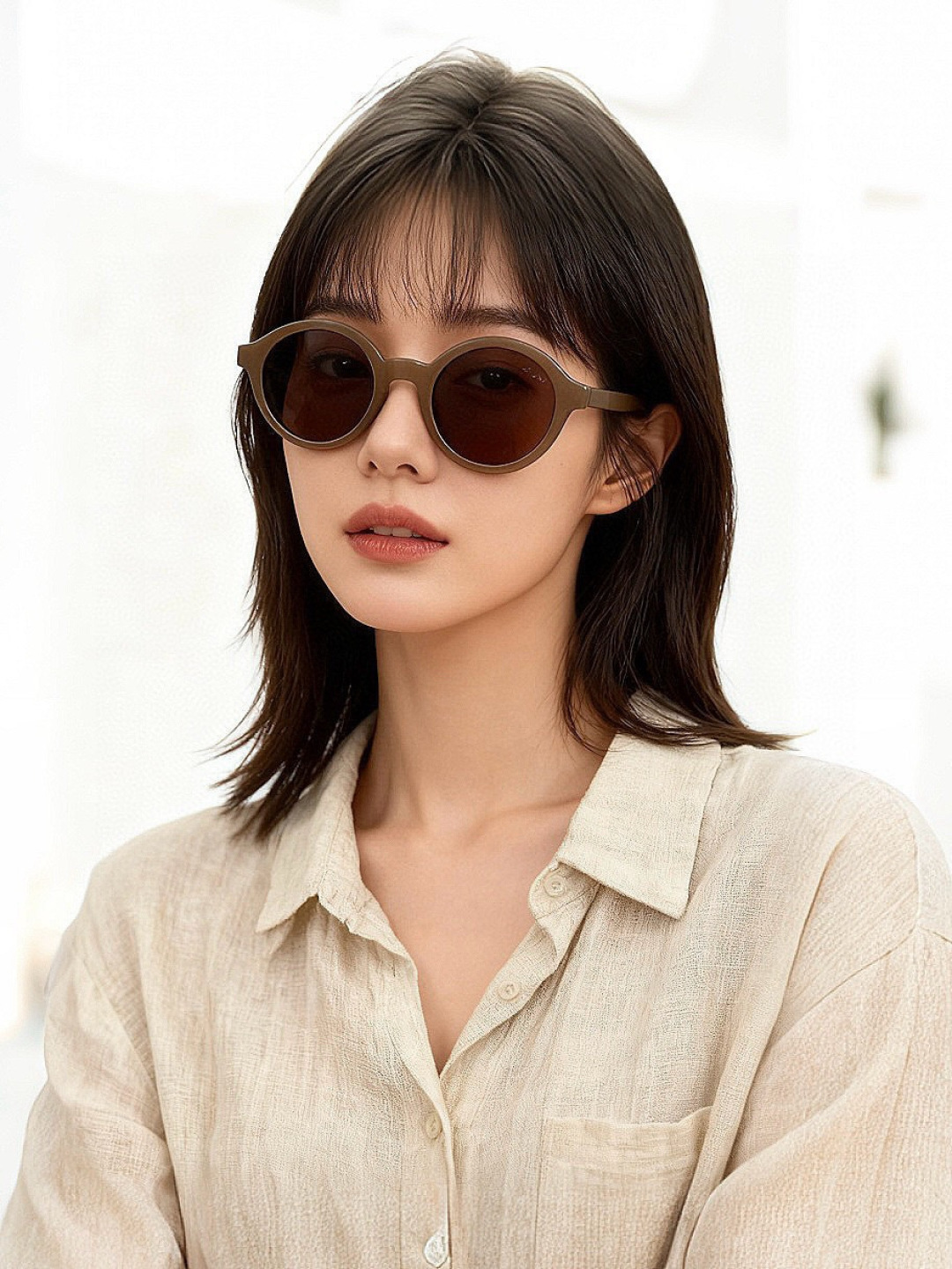 🔺 【GUCCI-偏光太阳镜】2025开春新款 潮流爆款 时尚圆框偏光太阳镜 高品质 佩戴舒适 网红潮款