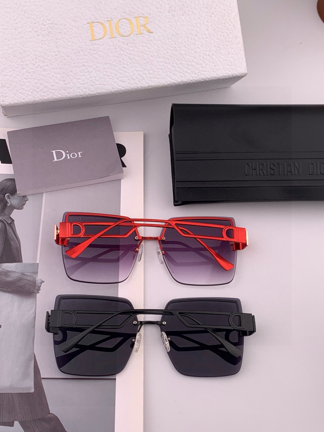 🔺 【DIOR-迪奥】2025开春新款 潮流爆款 时尚方框太阳镜 高品质 佩戴舒适 网红潮款墨镜 型号：