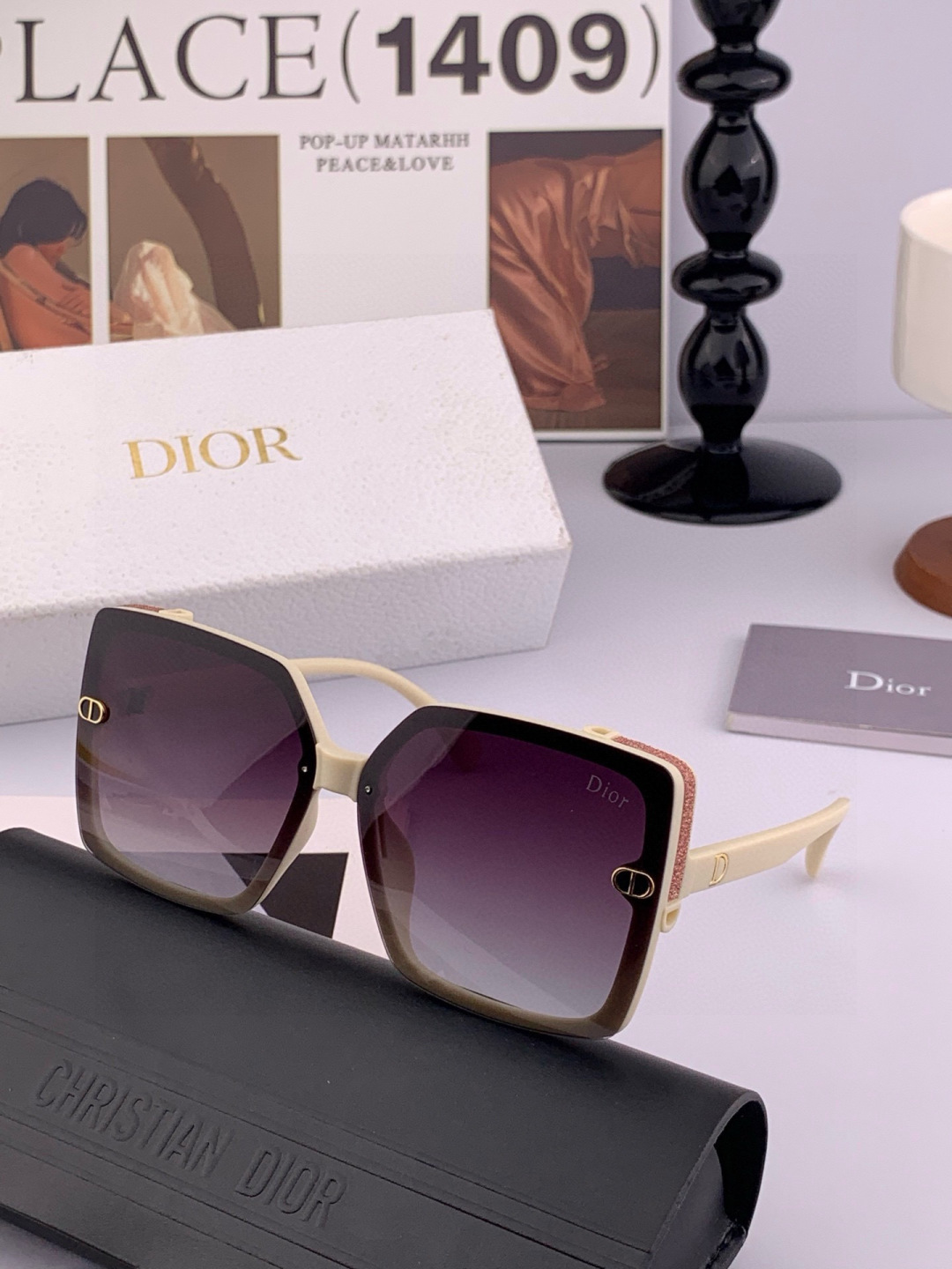 🔺 【DIOR-迪奥】2025开春新款 潮流爆款 时尚方框偏光太阳镜 高品质 佩戴舒适 网红潮款墨镜 女