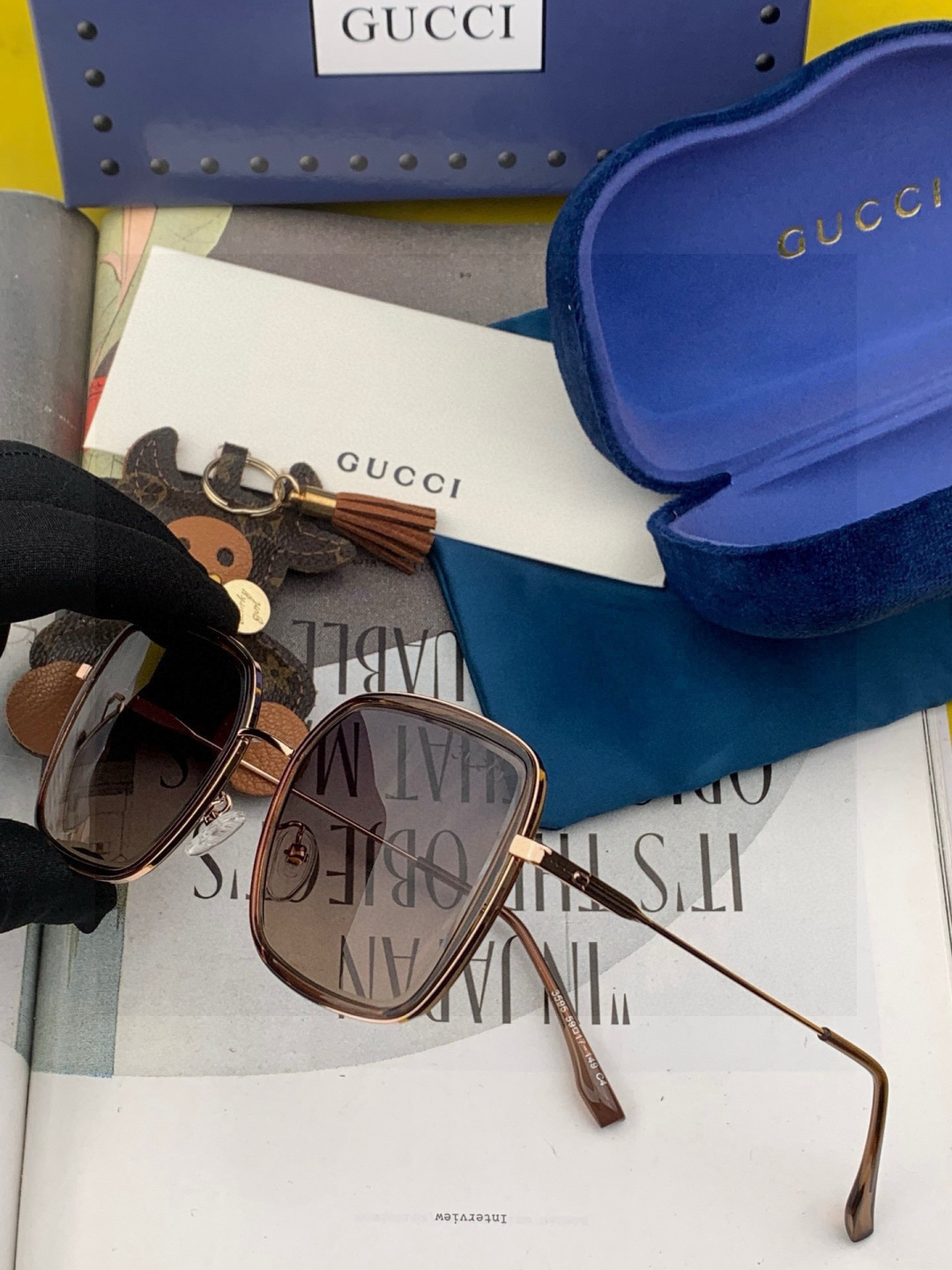 GUCCI 2025开春新款太阳镜 各路网红纷纷带起气场满分‼️ 俏皮甜美.上脸效果更佳.金属质感超好 