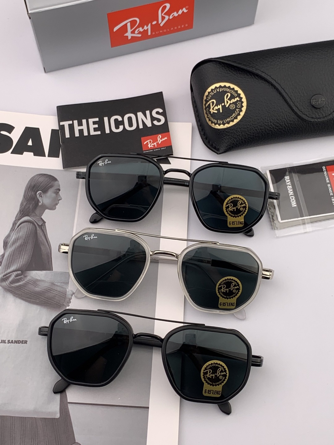 官方同步 品牌:雷朋经典男女士玻璃太阳镜 材质：美国宝丽来高清防爆钢化玻璃镜片 型号：RB2240