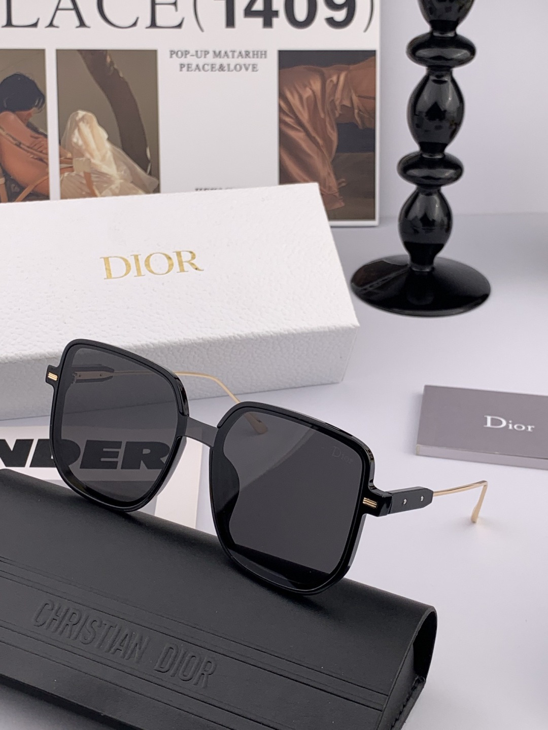 🔺 【DIOR-迪奥】2025开春新款 潮流爆款 时尚方框太阳镜 高品质 佩戴舒适 网红潮款墨镜 型号：