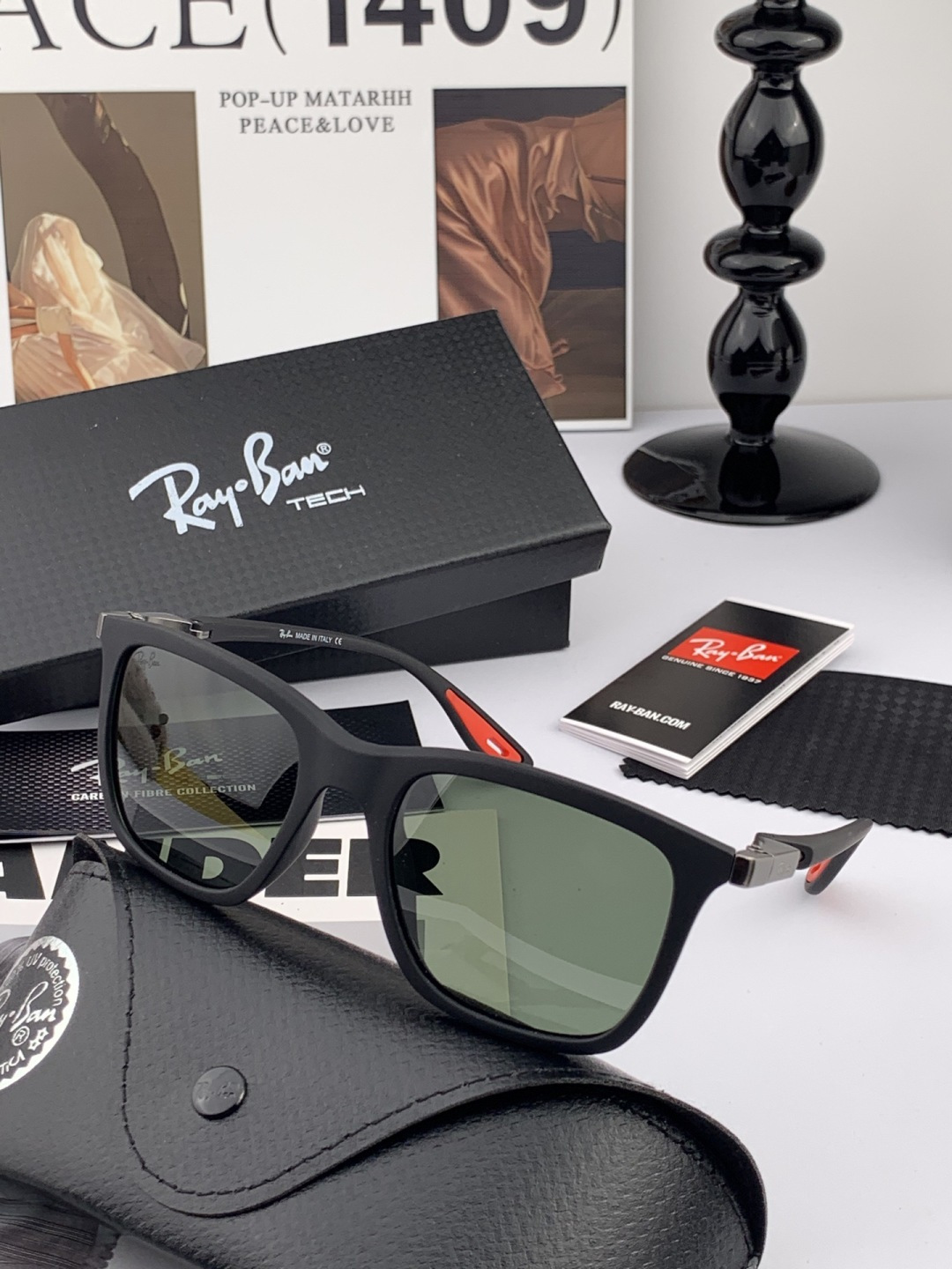 官方同步 品牌:雷朋经典男女士玻璃太阳镜 材质：美国宝丽来高清防爆钢化玻璃镜片 型号：RB3443