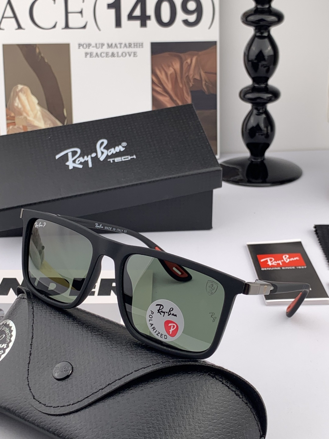 官方同步 品牌:雷朋经典男女士玻璃太阳镜 材质：美国宝丽来高清防爆钢化玻璃镜片 型号：RB7839