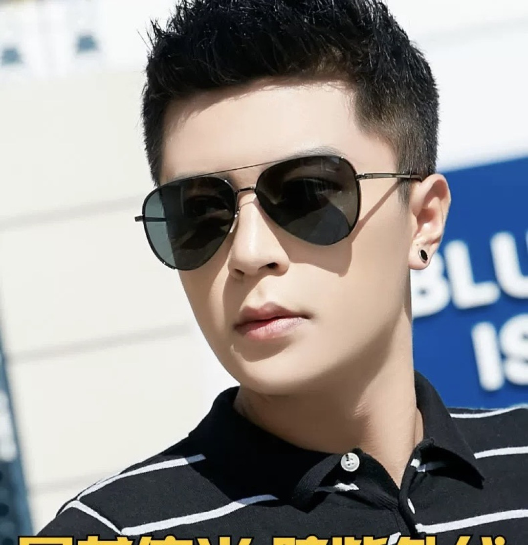 LV 男款炫彩飞行员偏光太阳镜 ❤️材质：高清尼龙加厚卡槽高清偏光镜片 🌹无边框镜架💕颜👍型号：L189