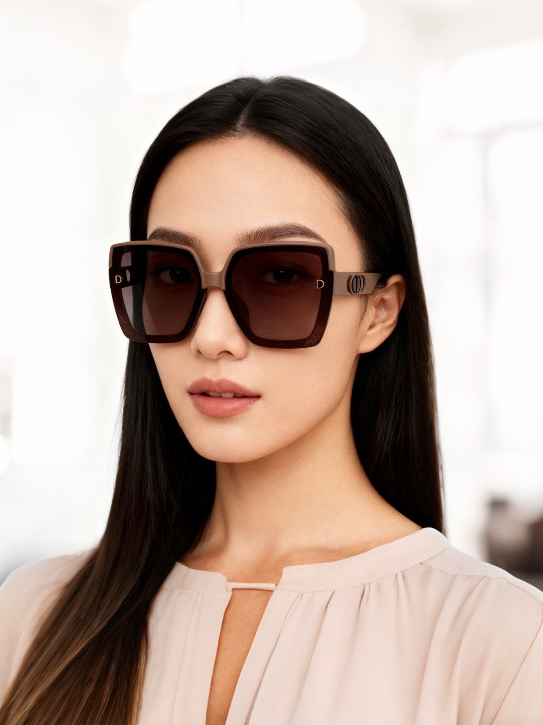 🔺 【DIOR-迪奥】2025开春新款 潮流爆款 时尚方框偏光太阳镜 高品质 佩戴舒适 网红潮款墨镜 女