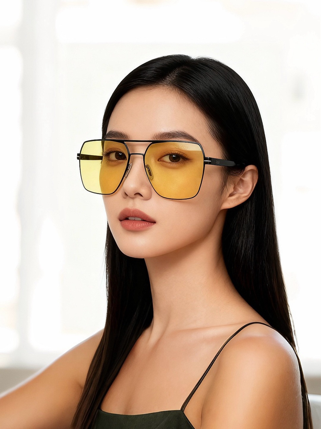 GUCC* 2025 新款男女情侣款太阳iP电镀永不褪色 卖点：超轻超有弹性整幅眼镜无螺丝重要的是压不坏