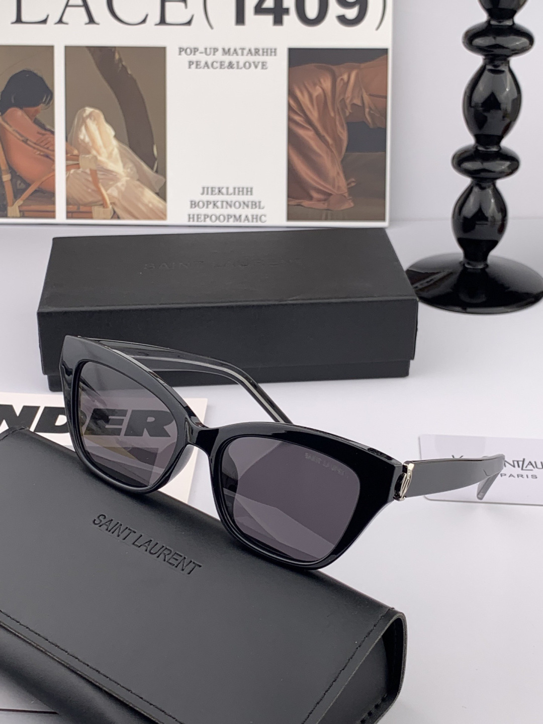 👑 【新款】🕶🔝🔝🔝🎁🎁🎁时尚百搭 超显脸小 佩戴舒适品牌:Ysl 圣罗兰 💎 材质: 加厚偏光镜片型号