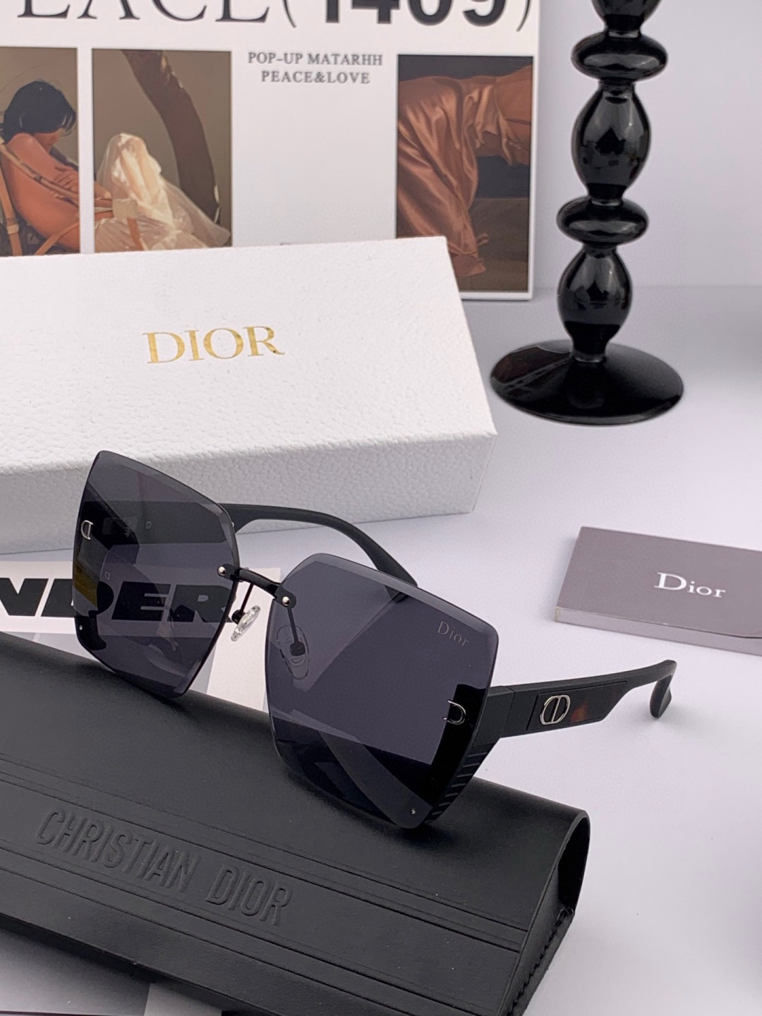 🔺 【DIOR-迪奥】2025开春新款 潮流爆款 时尚方框太阳镜 高品质 佩戴舒适 网红潮款墨镜 女士高