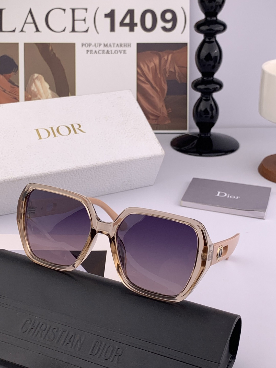 🔺 【DIOR-迪奥】2025开春新款 潮流爆款 时尚方框偏光太阳镜 高品质 佩戴舒适 网红潮款墨镜 女