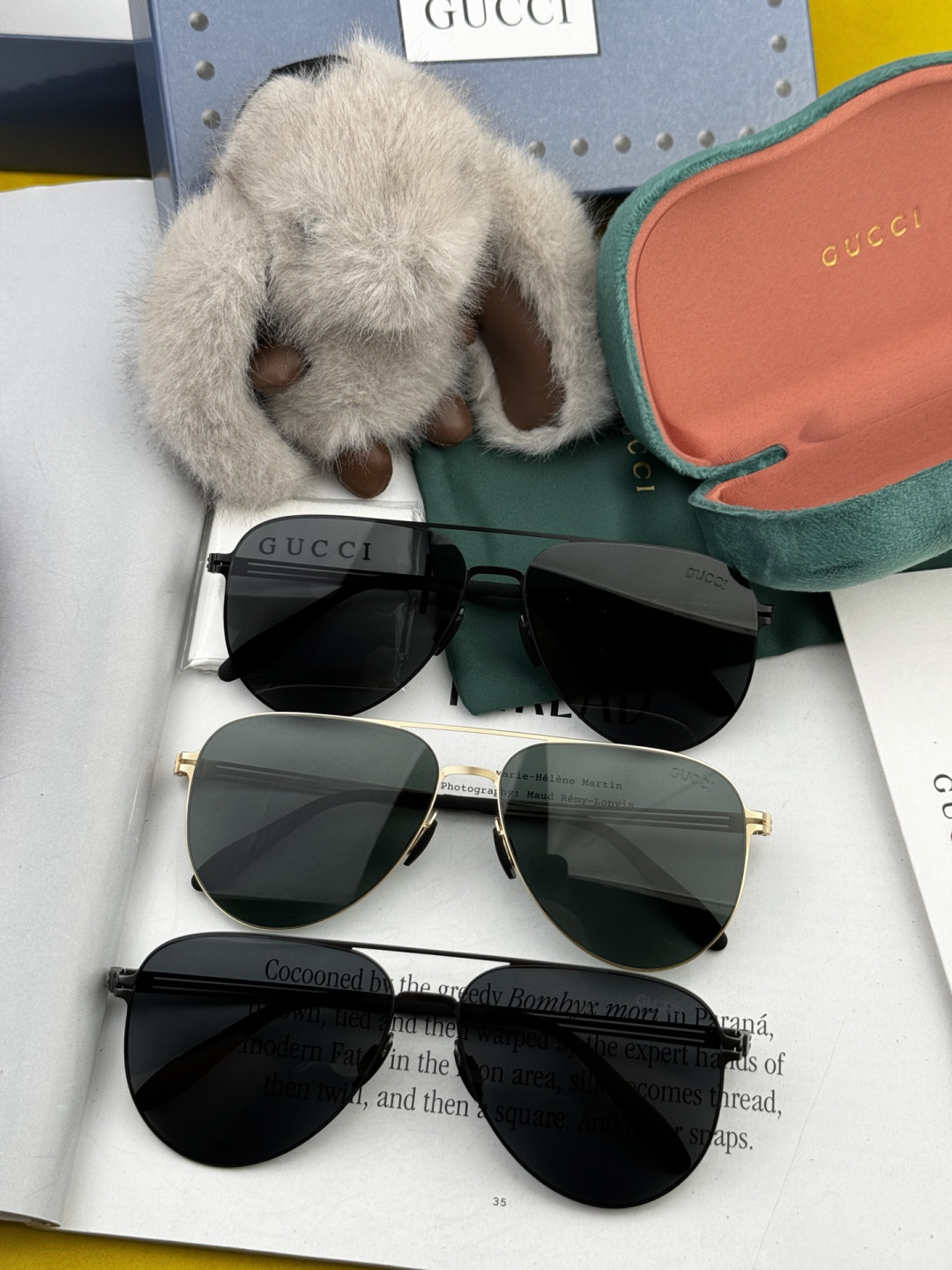 Gucci 。 高品质男女款墨镜 👍 进口宝丽来偏光镜片 。蛤蟆镜 开车钓鱼都可 。百搭显瘦墨镜韩版男士