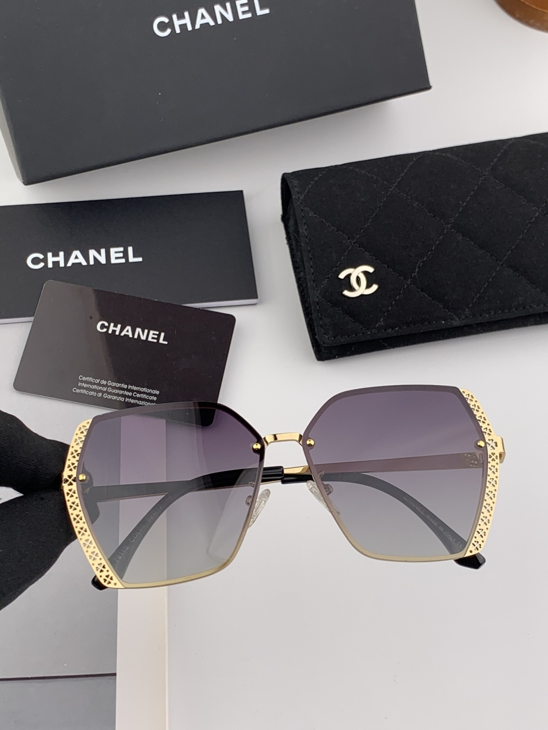 CHANE 香奈儿🌋☔️时尚无框太阳镜镜片 顶级奢侈品[强] 高品质[胜利][亲亲]🍦🍨 [得意] 气质