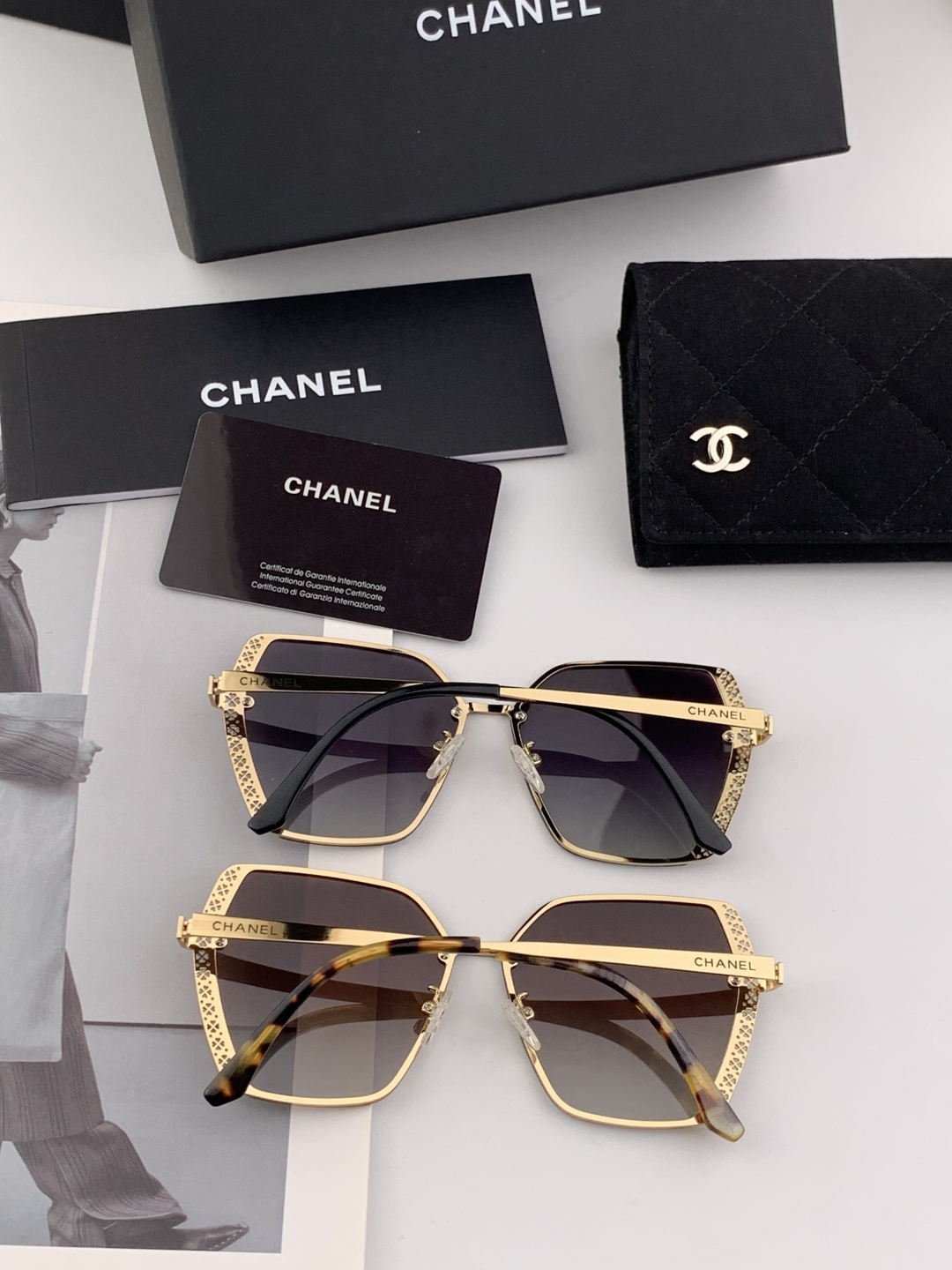 CHANE 香奈儿🌋☔️时尚无框太阳镜镜片 顶级奢侈品[强] 高品质[胜利][亲亲]🍦🍨 [得意] 气质