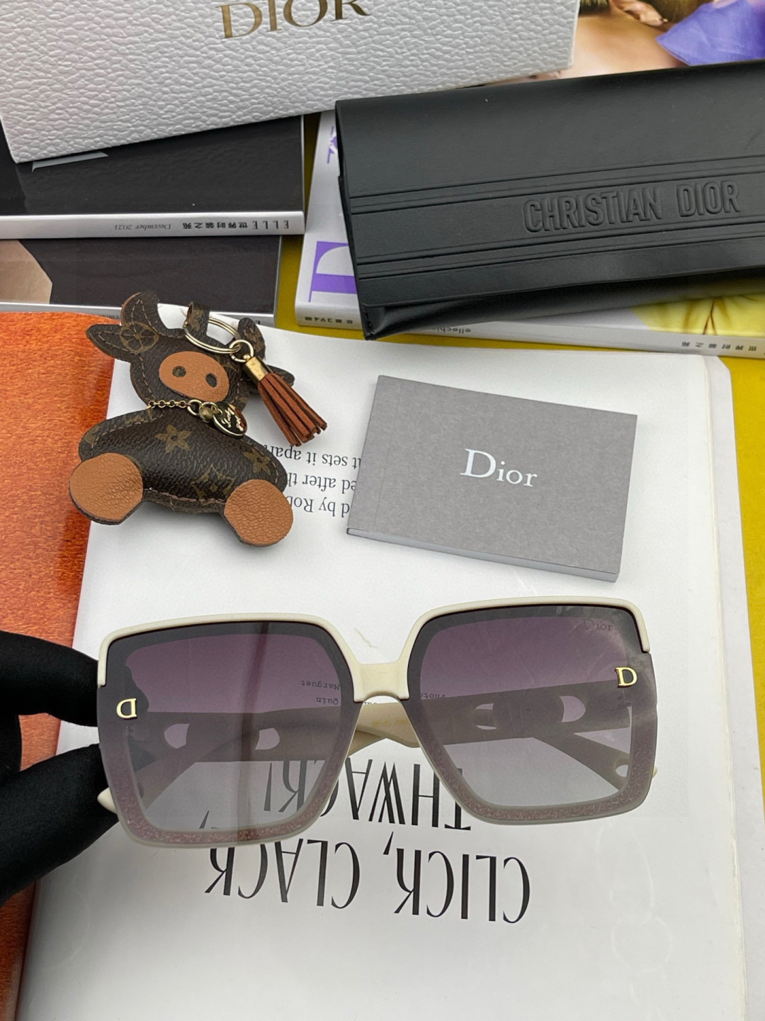 🔺 【DIOR-迪奥】2025开春新款 潮流爆款 时尚方框偏光太阳镜 高品质 佩戴舒适 网红潮款墨镜 女