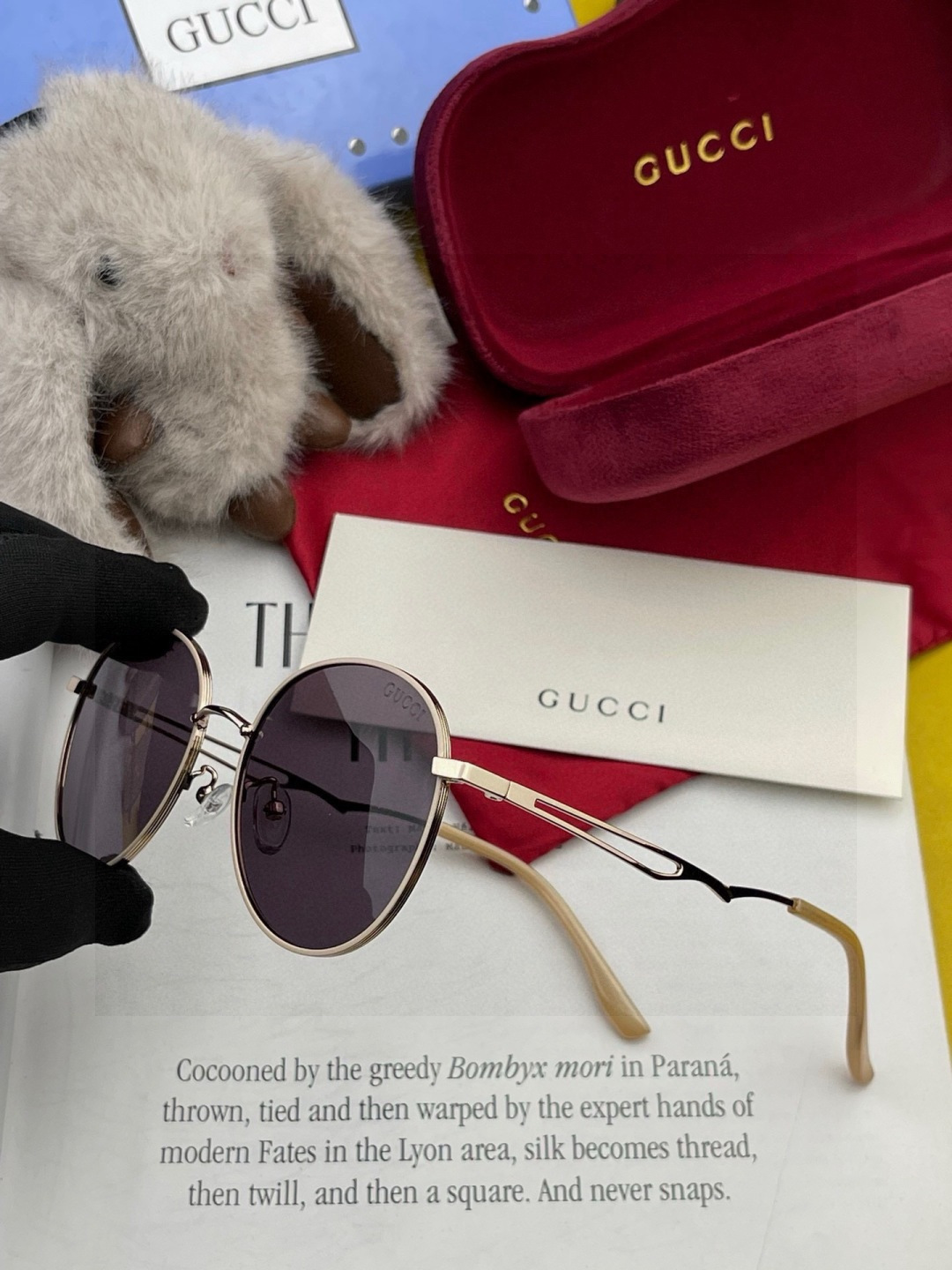 GUCCI 2025开春新款 最新款圆框太阳镜 各路网红纷纷带起气场满分‼️ 俏皮甜美.上脸效果更佳.金