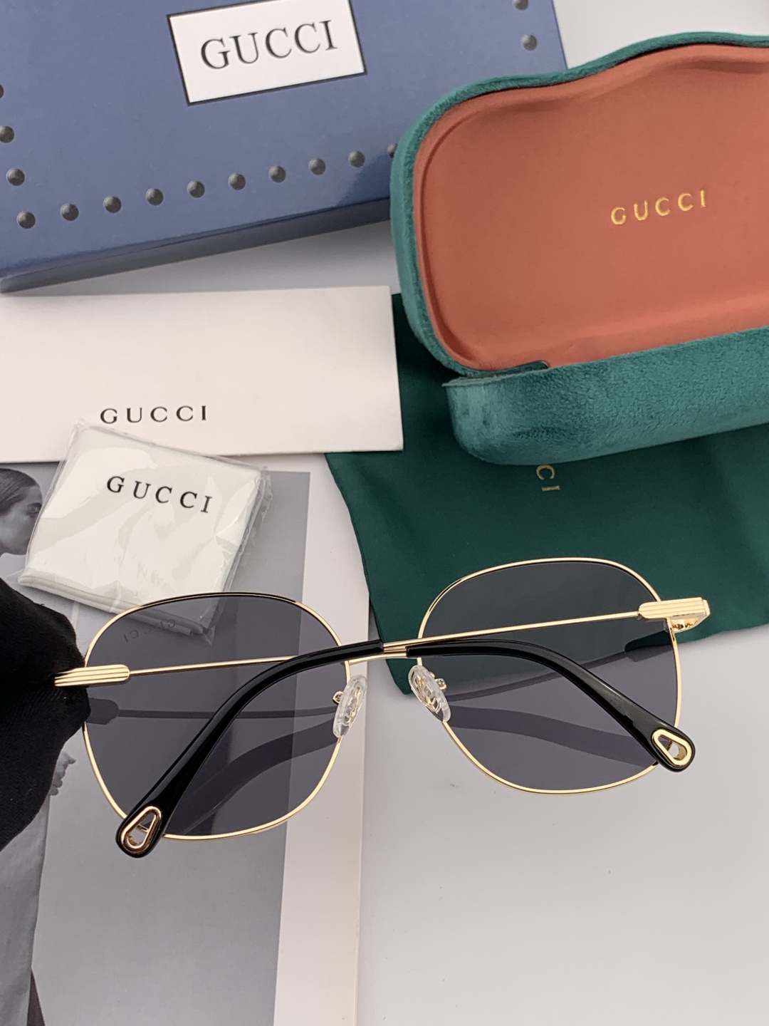 【偏光系列太阳镜】🎈原版出货GUCCI网红超爆款💙经典奢华全球风[强][酷][亲亲] 时尚圆框太阳镜[得