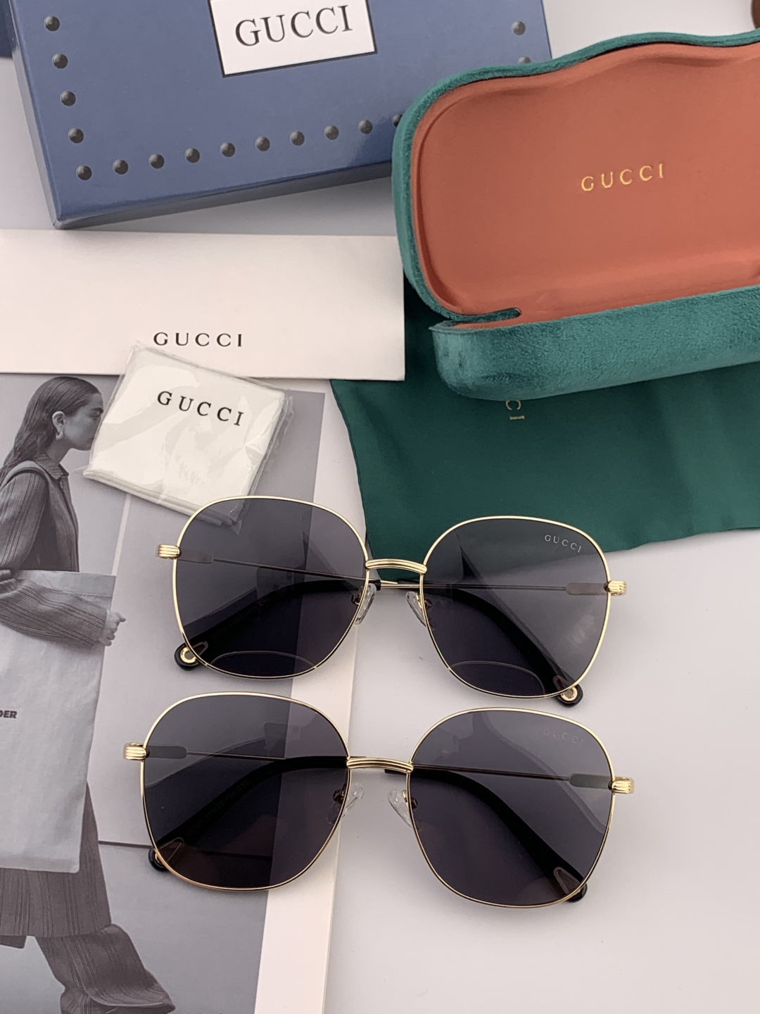 【偏光系列太阳镜】🎈原版出货GUCCI网红超爆款💙经典奢华全球风[强][酷][亲亲] 时尚圆框太阳镜[得