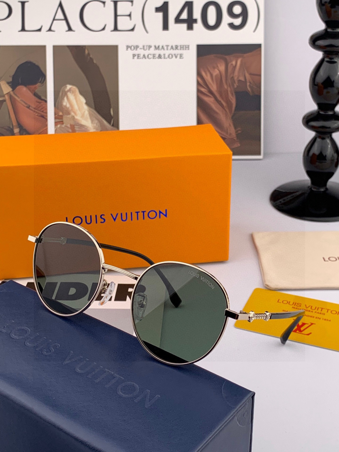 Lv 。 高品质男女款墨镜 👍 进口宝丽来偏光镜片 。蛤蟆镜 开车钓鱼都可 。百搭显瘦墨镜韩版男士飞行员