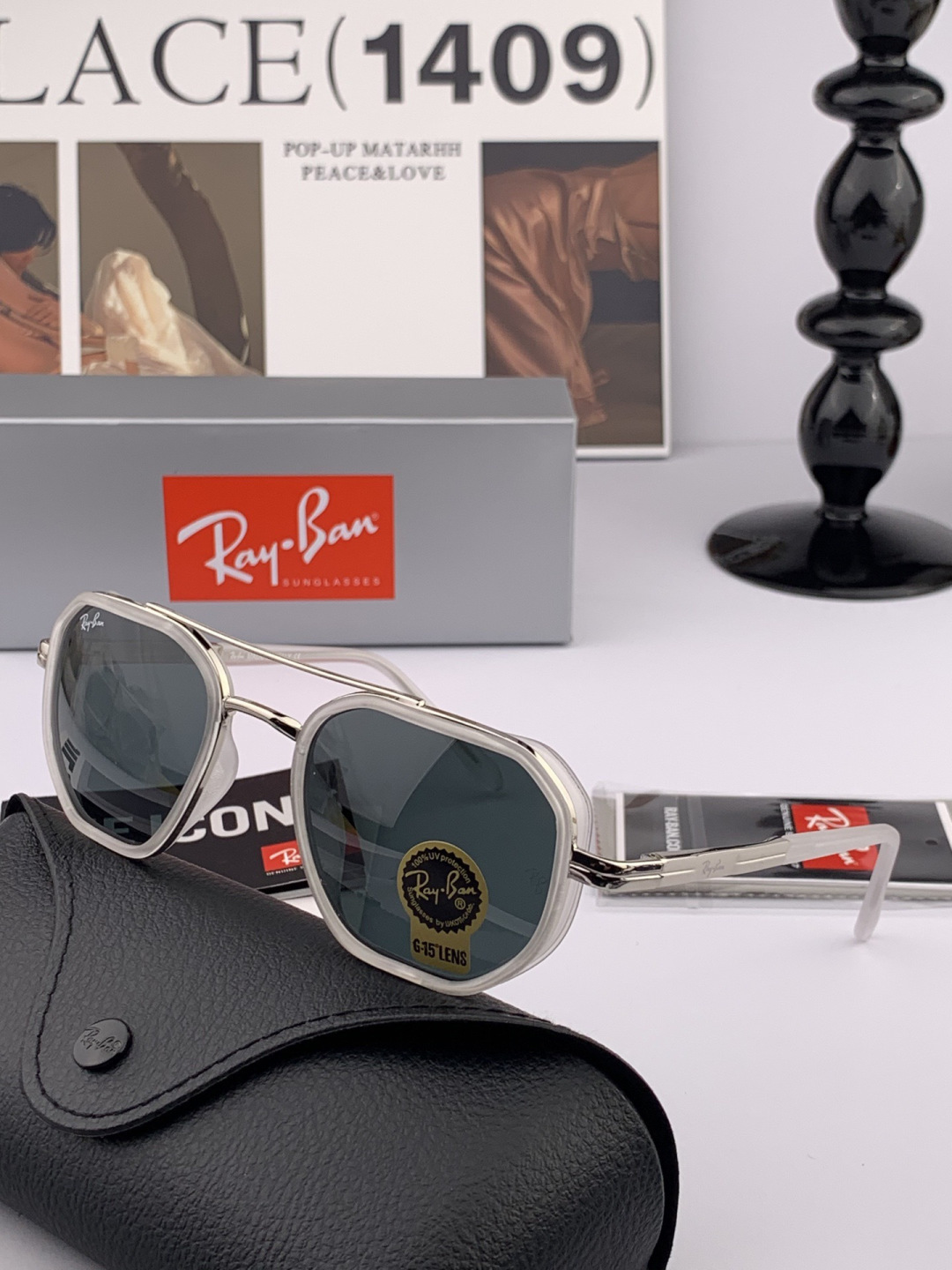 官方同步 品牌:雷朋经典男女士玻璃太阳镜 材质：美国宝丽来高清防爆钢化玻璃镜片 型号：RB2240