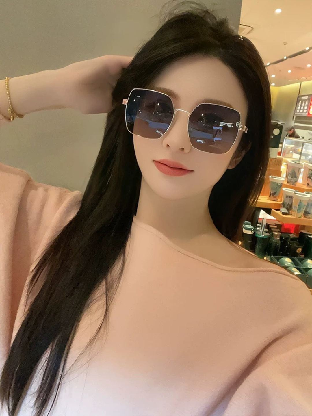 🔺 【GUCCI】2025开春新款 潮流爆款 时尚方框偏光太阳镜 高品质 佩戴舒适 网红潮款墨镜 女士高