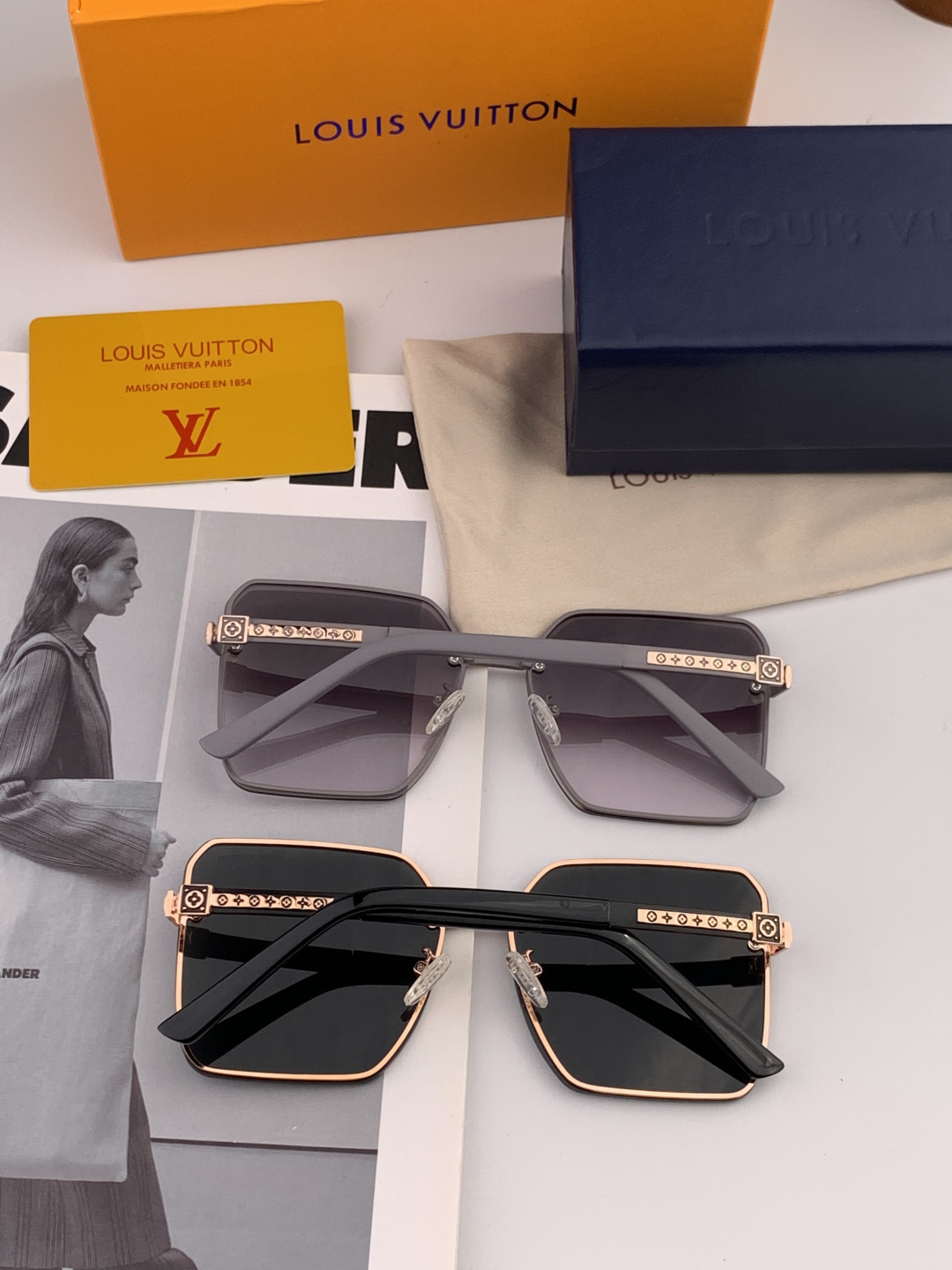 【TR尼龙偏光系列】lv大框太阳镜墨镜经典的方框设计，不挑脸型，无论搭配大衣还是连衣裙都非常显气质尼龙偏