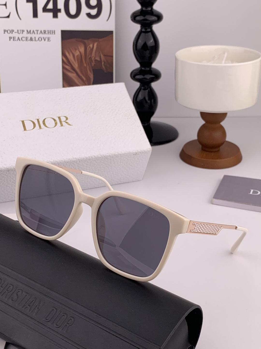 🔺 【DIOR】2025开春新款 潮流爆款 时尚方框偏光太阳镜 高品质 佩戴舒适 网红潮款墨镜 女士高清