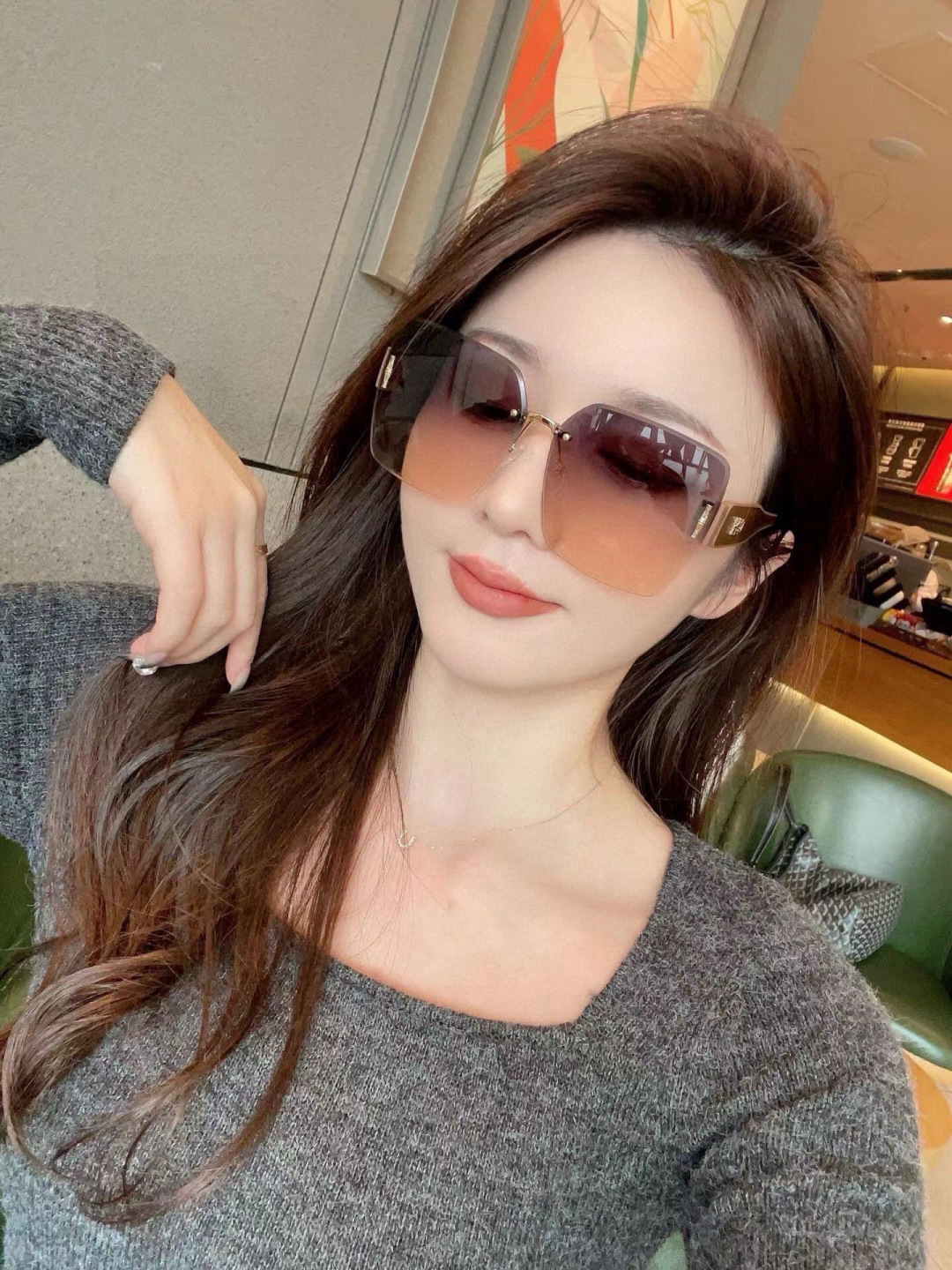 🔺 【香奈儿】2025开春新款 潮流爆款 时尚方框偏光太阳镜 高品质 佩戴舒适 网红潮款墨镜 女士高清加