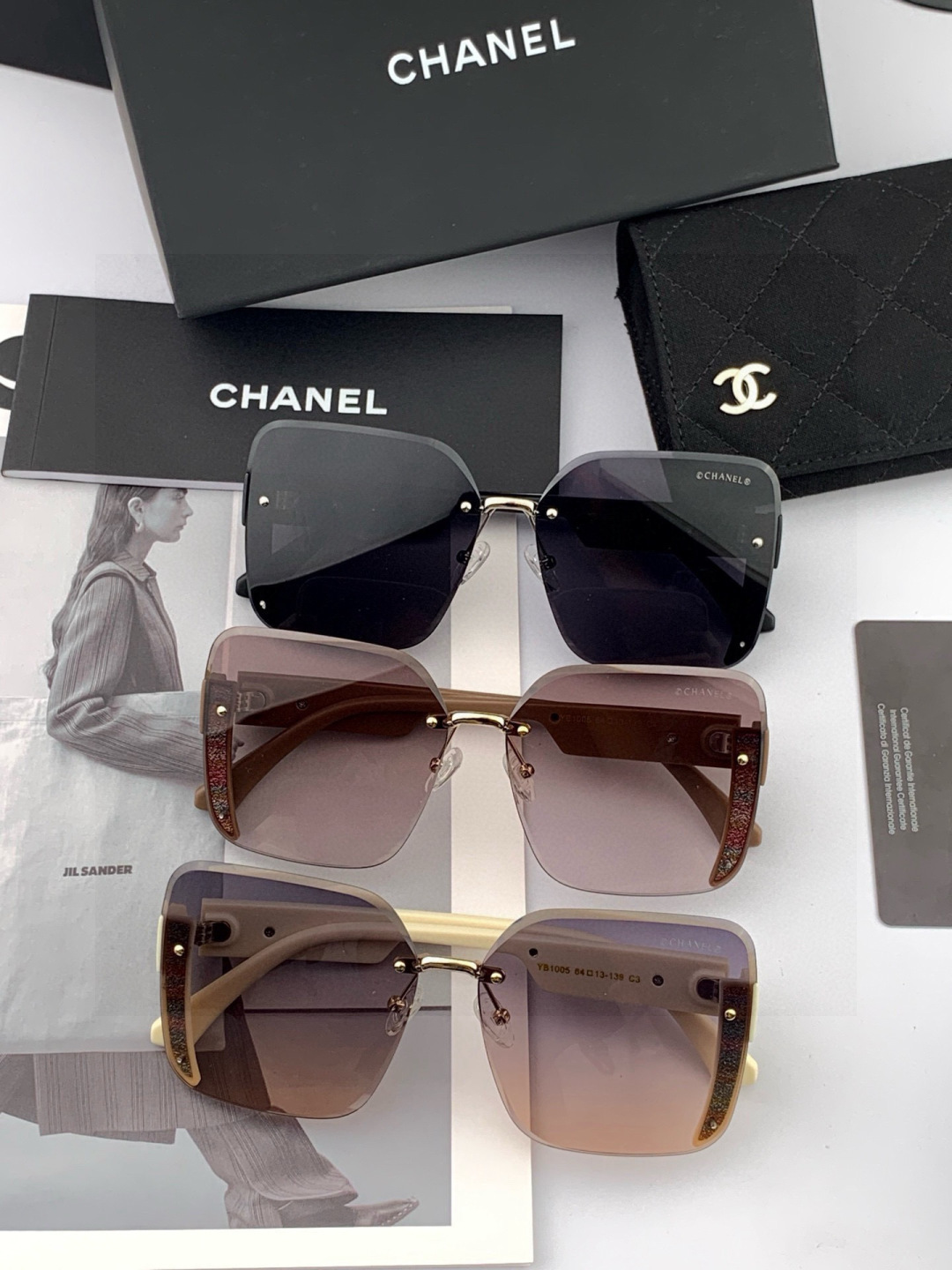 🔺 【香奈儿】2025开春新款 潮流爆款 时尚方框太阳镜 高品质 佩戴舒适 网红潮款墨镜 女士高清加厚偏