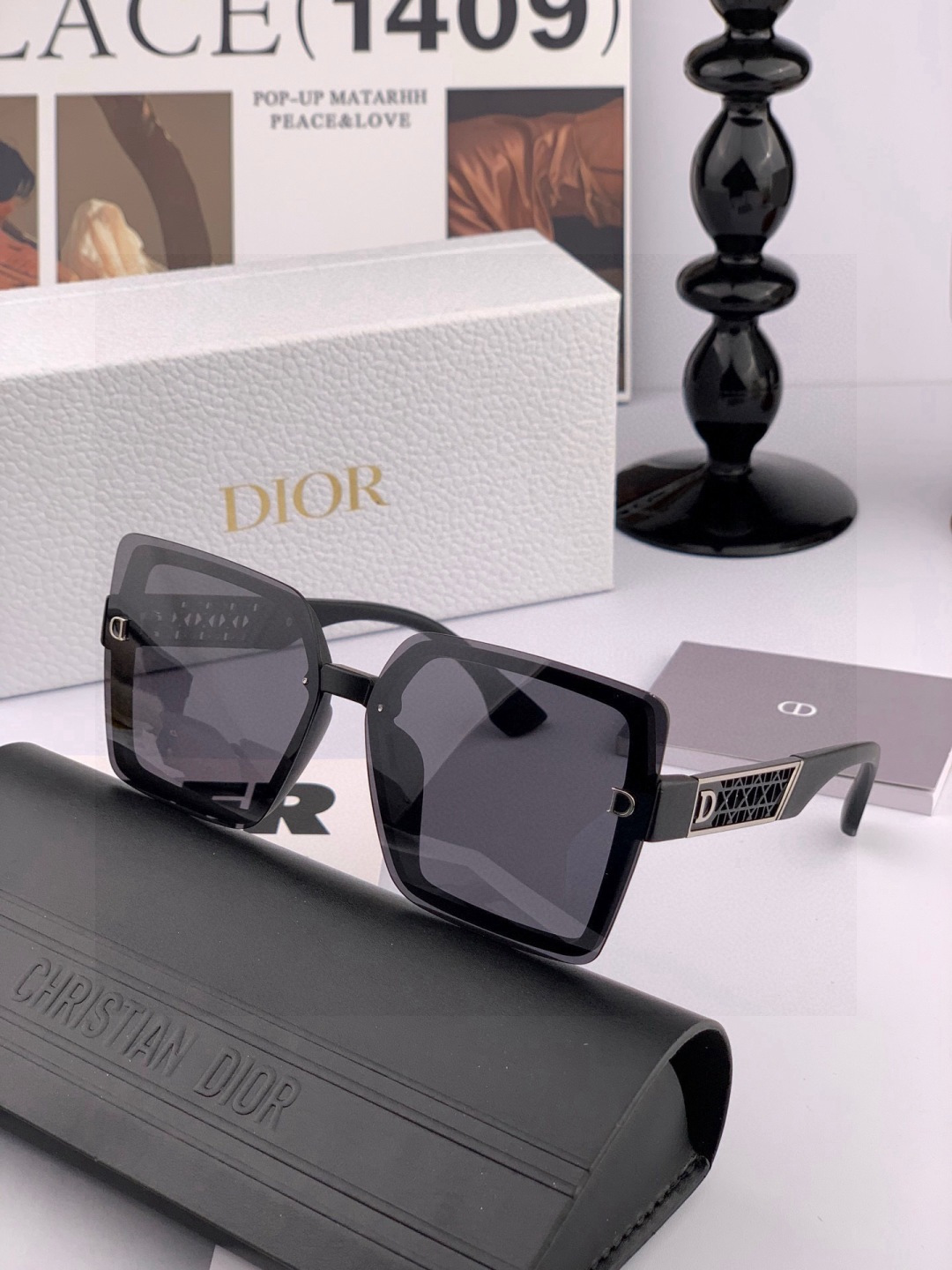 🔺 【DIOR-迪奥】2025开春新款 潮流爆款 时尚方框偏光太阳镜 高品质 佩戴舒适 网红潮款墨镜 女