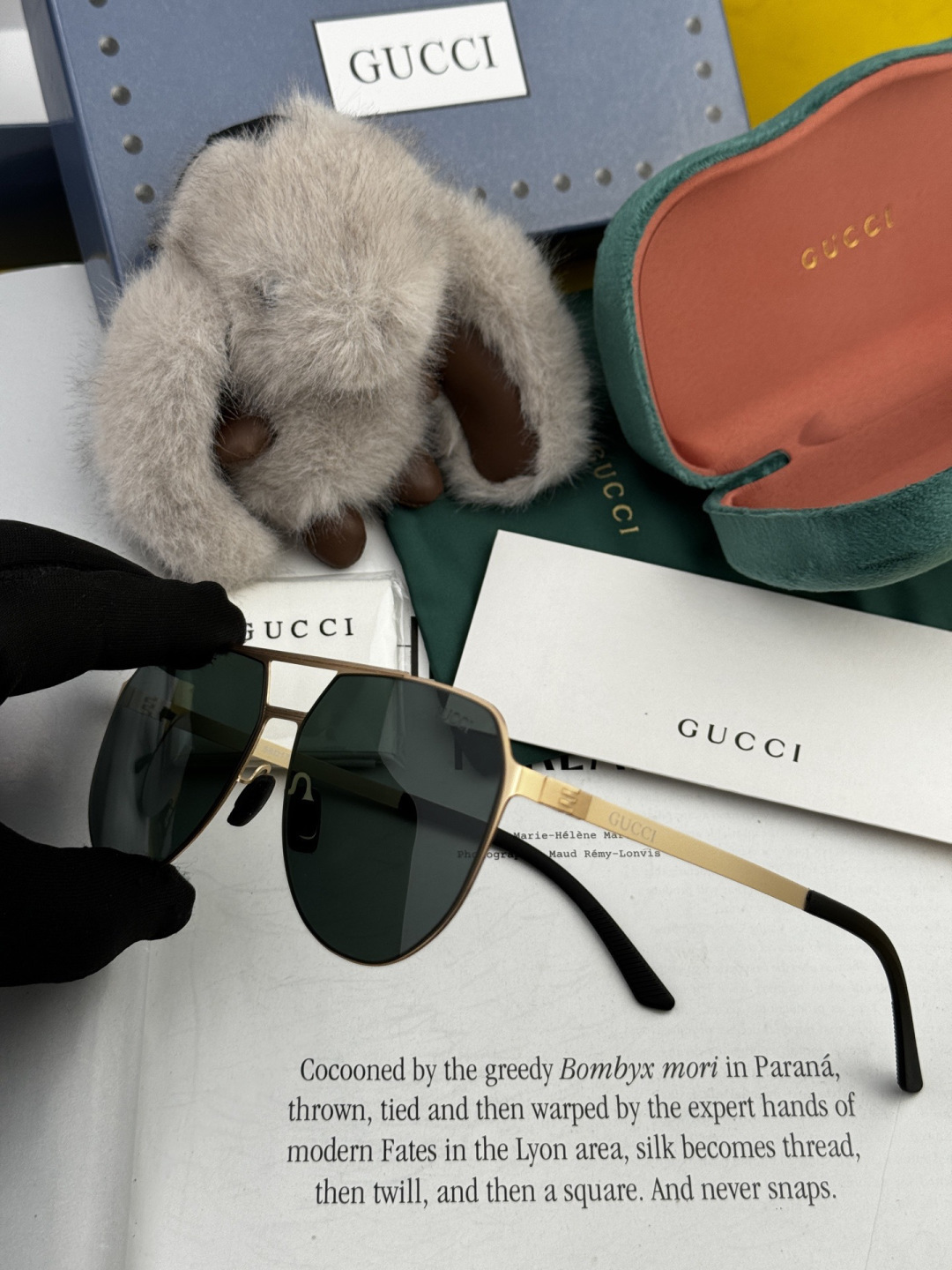 GUCCI 男款炫彩飞行员偏光太阳镜 ❤️材质：高清尼龙加厚卡槽高清偏光镜片 🌹无边框镜架💕颜👍型号：G